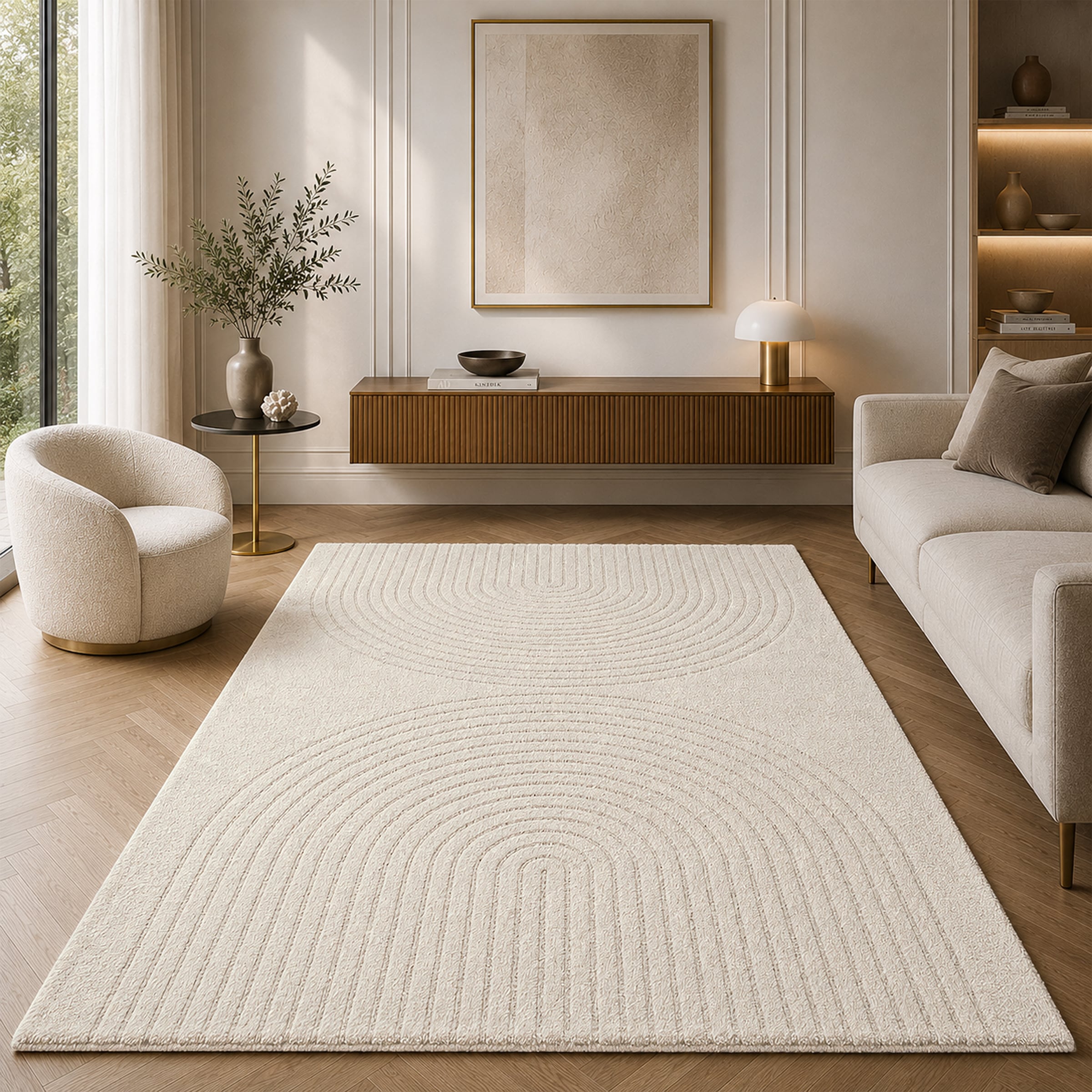 GOODproduct Designteppich »Soft Dune in Standard- und Premium-Qualität, 3D Optik/Hoch-Tief Effekt« rechteckig moderner Wohnzimmer Teppich, hohe Flordichte und angenehm weich