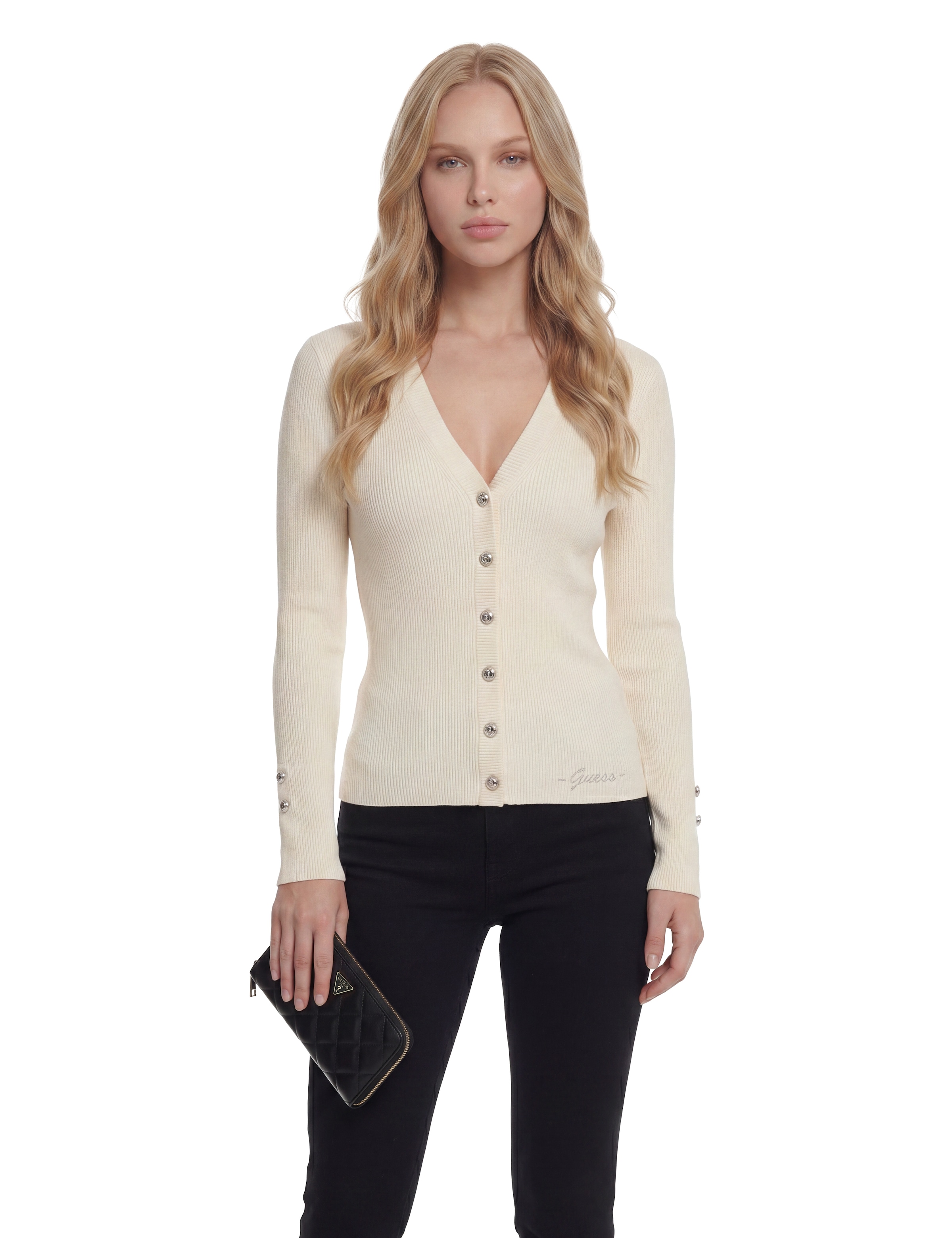 Guess Porte-monnaie »JULIET SLG LARGE ZIP AROUND« Damen Geldbeutel mit zusätzlichem Reissverschluss-Rückfach
