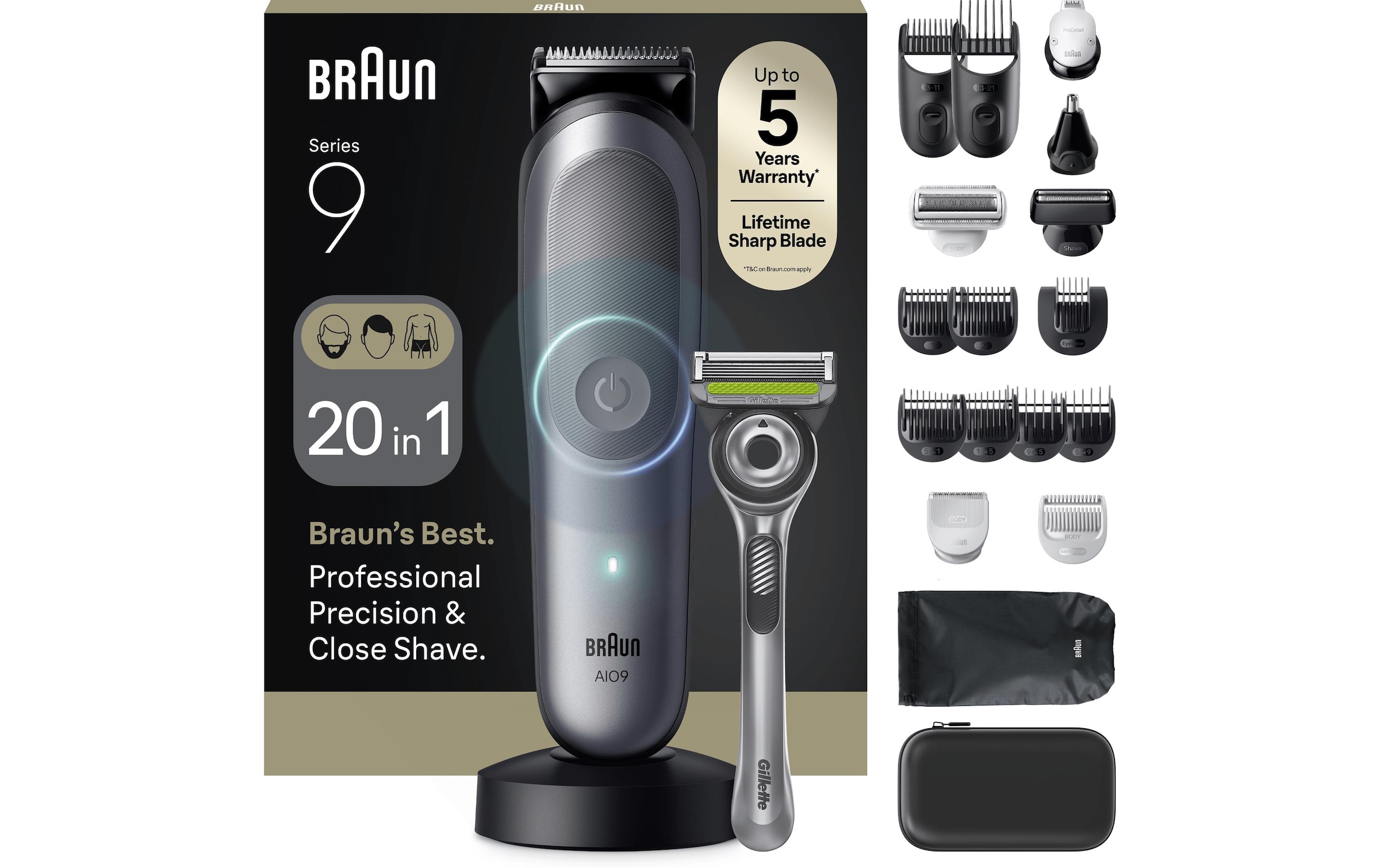 Braun Tondeuse à cheveux et à barbe »Series9 All-In-One Style Kit AIO9540«