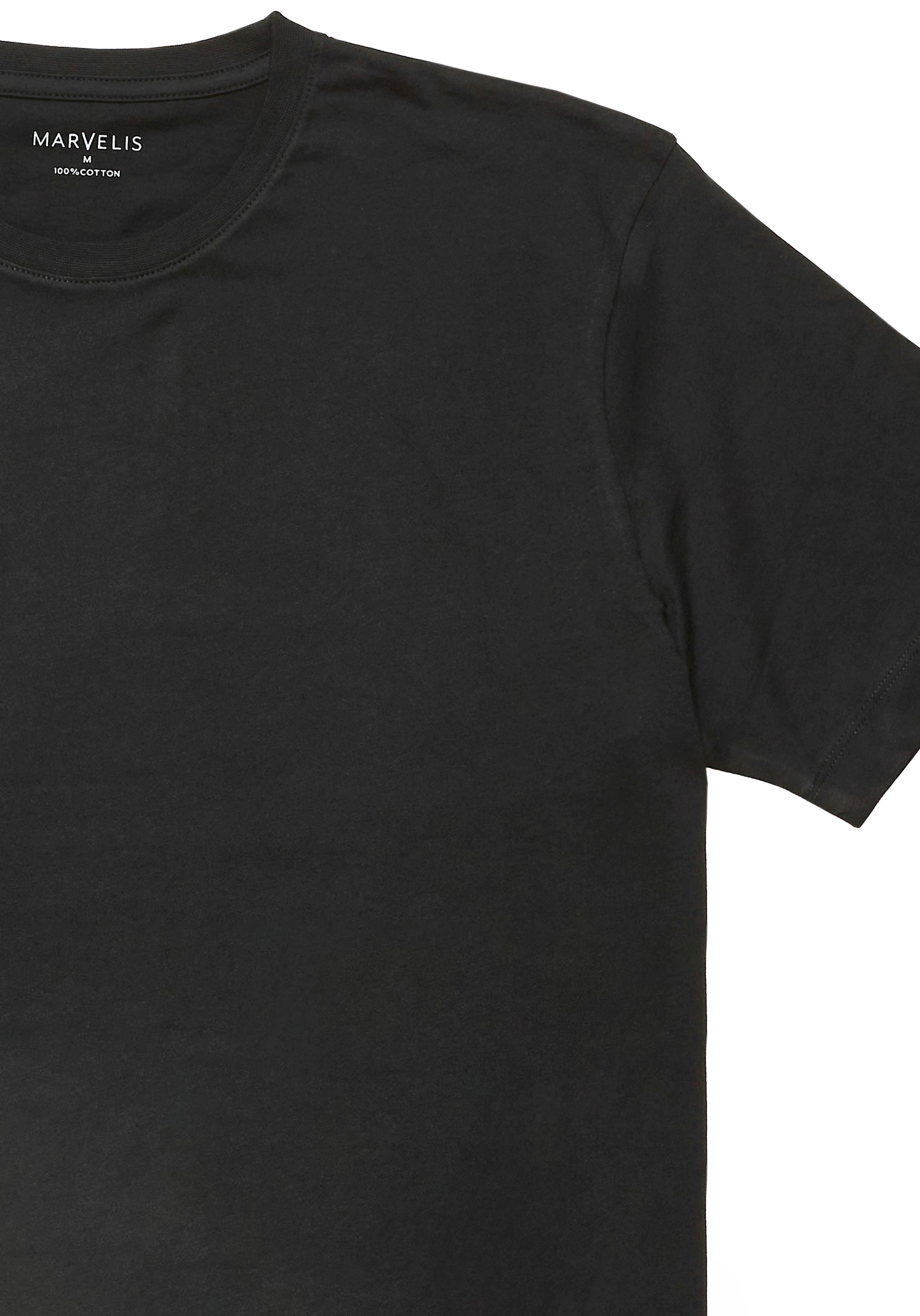 MARVELIS T-Shirt Packung, 2 Stk. Doppelpack, basic, Rundhals, Unterziehshirt, regular fit