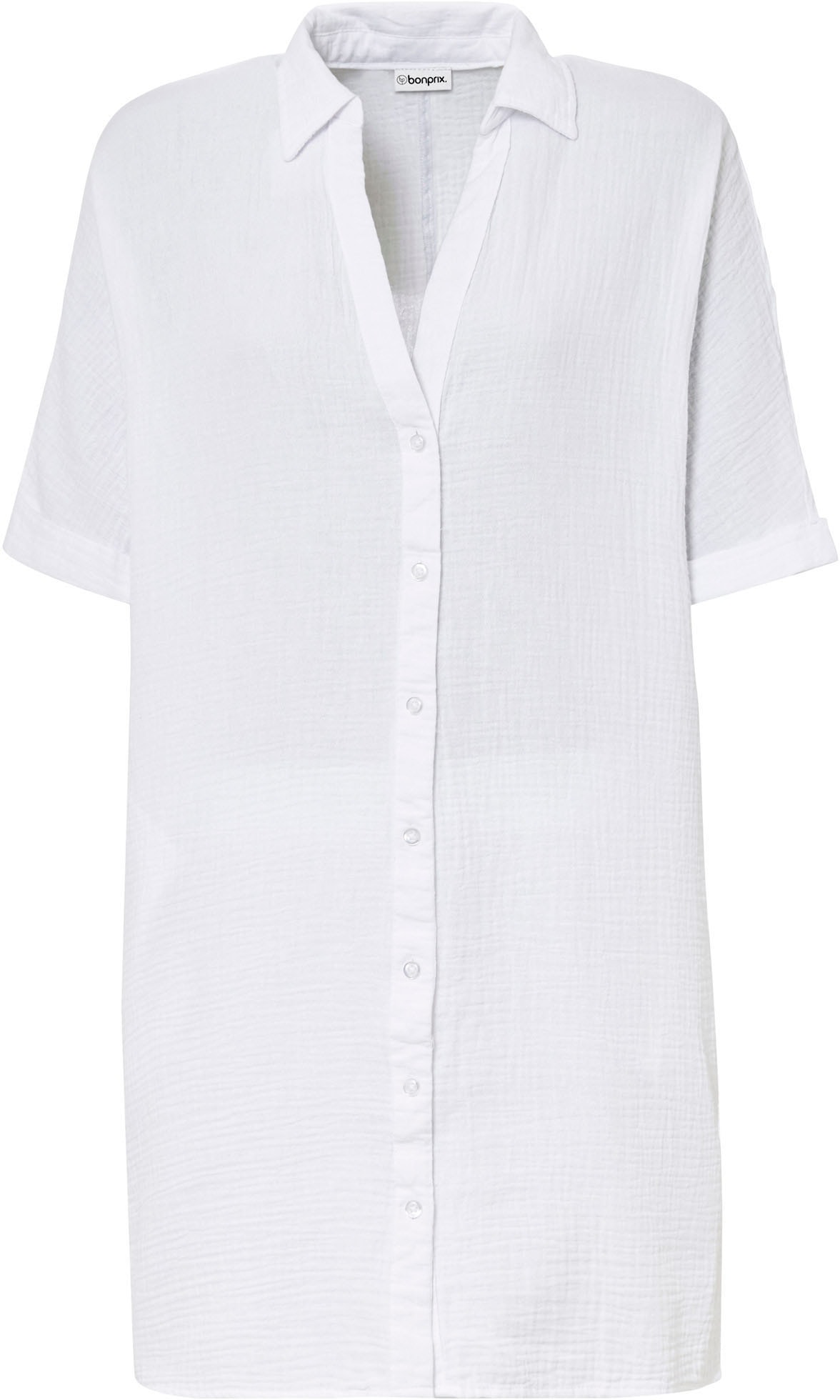 bonprix Shirtbluse »Oversize-Longbluse aus softem Musselin« Oversize-Passform, für warme Tage, aus weichem Musselin