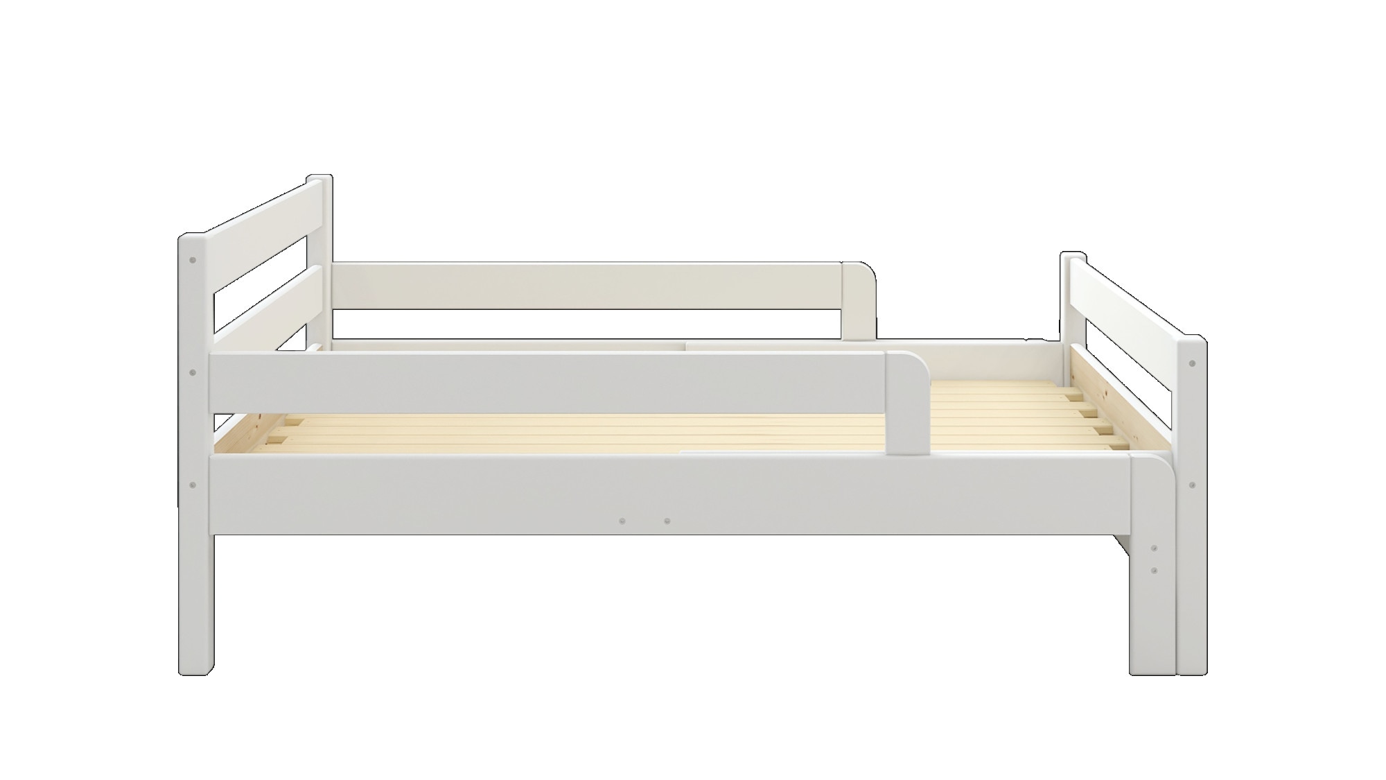 GOODproduct Kinderbett »Wenke,  ausziehbar von 140 bis 200 cm, FSC®« 90cm Breite, 140-200cm Liegefläche,  massive Kiefer, mit Lattenrost, zeitlose Optik,  Rausfallschutz