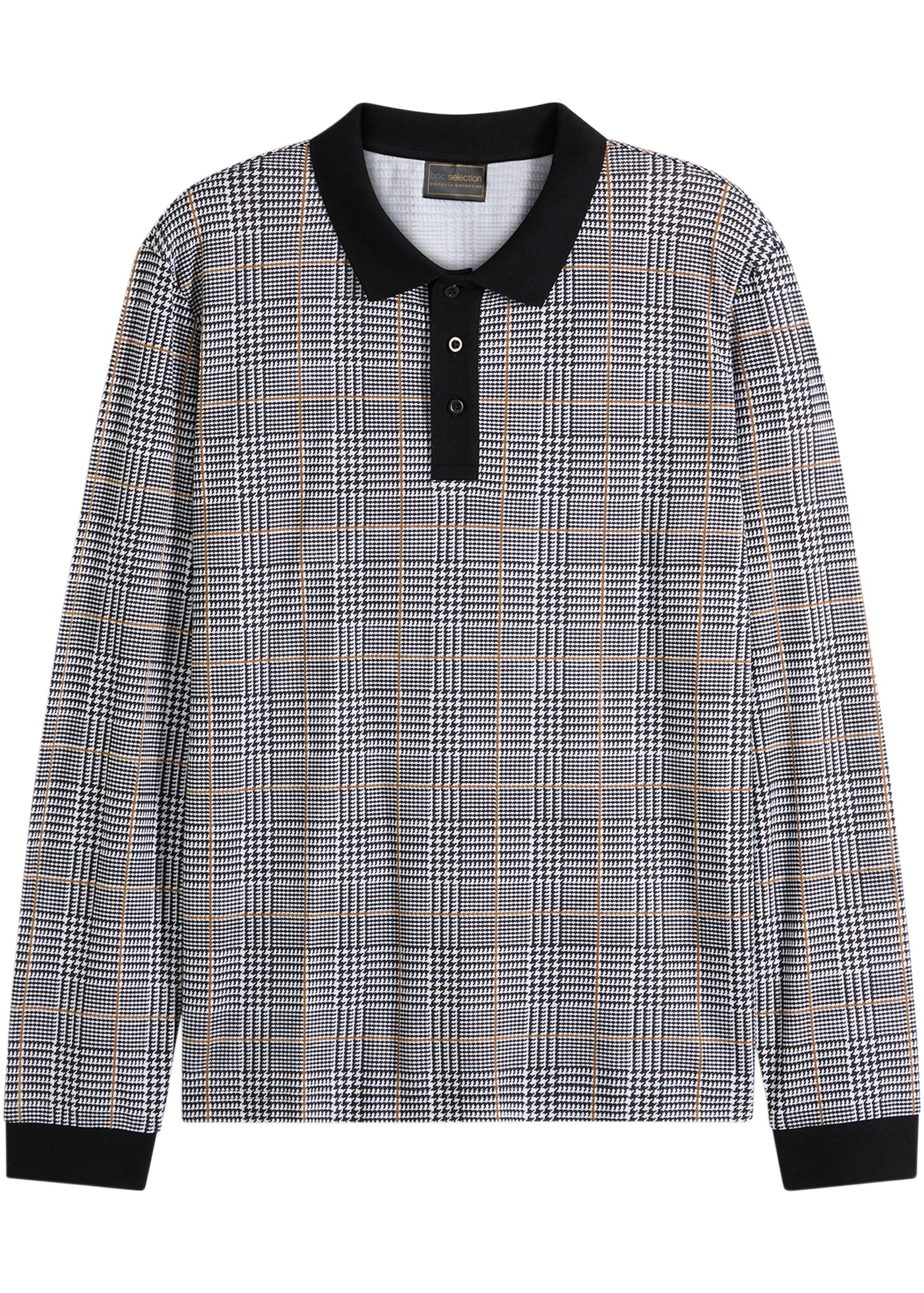 bonprix Polo »Piqué Polo-Langarmshirt aus Baumwolle« regular fit, aus reiner Baumwolle, mit Piqué-Struktur