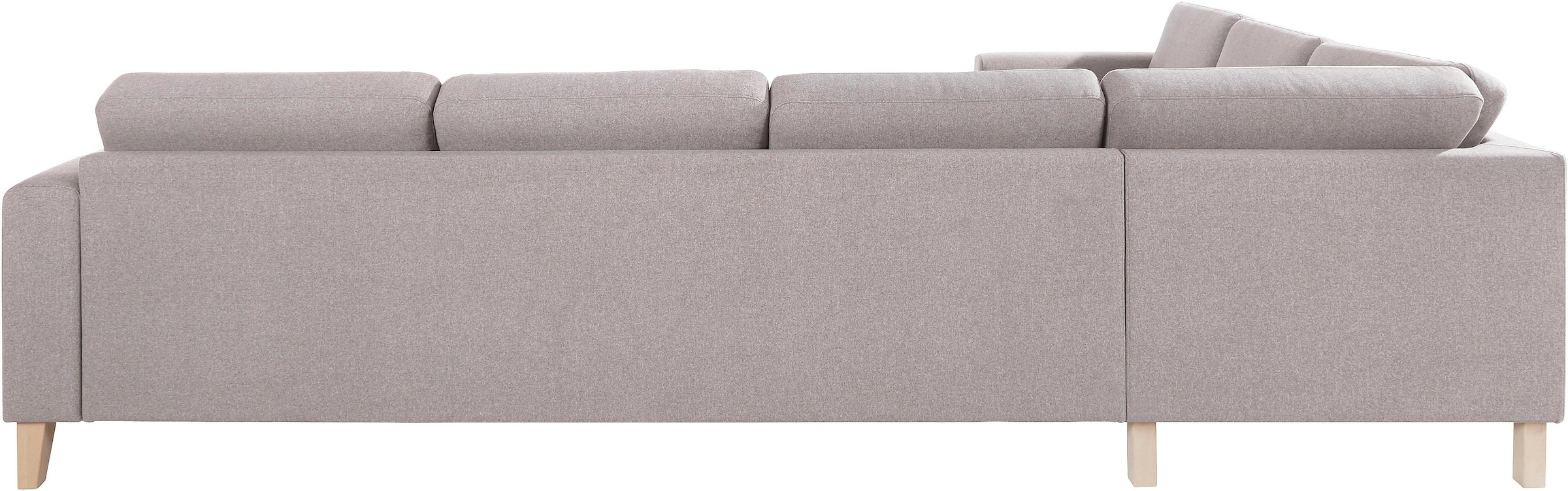 ATLANTIC home collection Ecksofa »Terra L-Form« mit Wellenunterfederung, langer Schenkel links oder rechts montierbar
