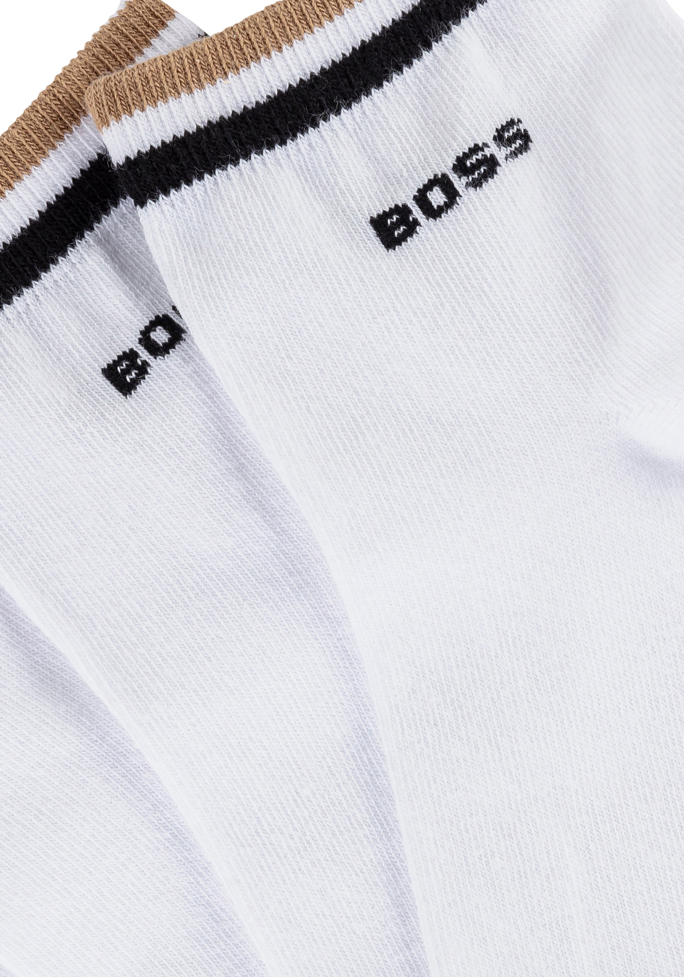 BOSS Freizeitsocken »2P SH Stripe CC« Packung, 2er, 2 Stk. tlg. mit BOSS Schriftzug