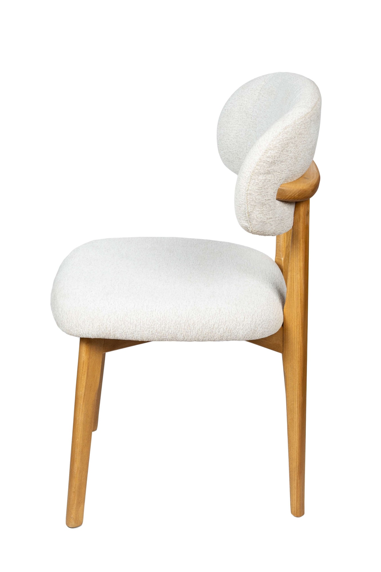 Home affaire Esszimmerstuhl »Nomo Polsterstuhl, Küchenstuhl, 4-Fussstuhl« () 2 Stk.Chenille, Massivholzbeine, Retro