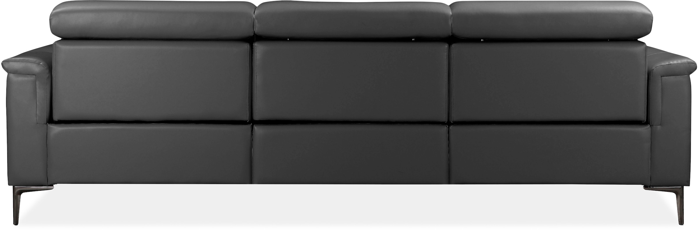 GOODproduct Canapé d'angle »LUND, Naturleder, L-Form, 261cm, man./elektr. Relaxfunktion (USB-A)« avec connexion USB A pour la version électrique et réglage de la tête de lit