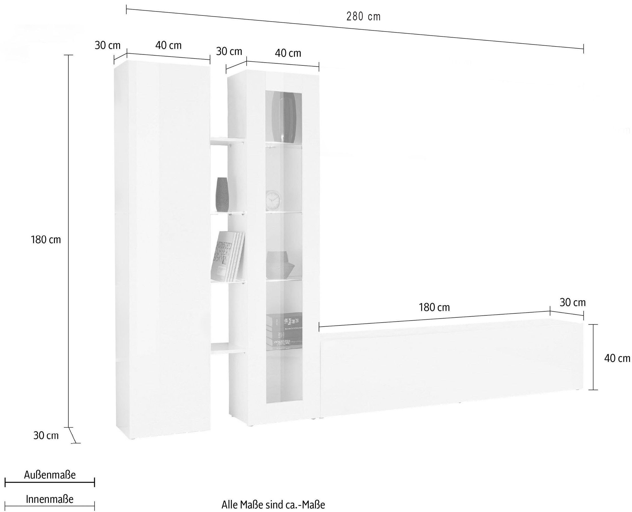 Home affaire Meuble mural »Maruska« 1 cuis tlg.