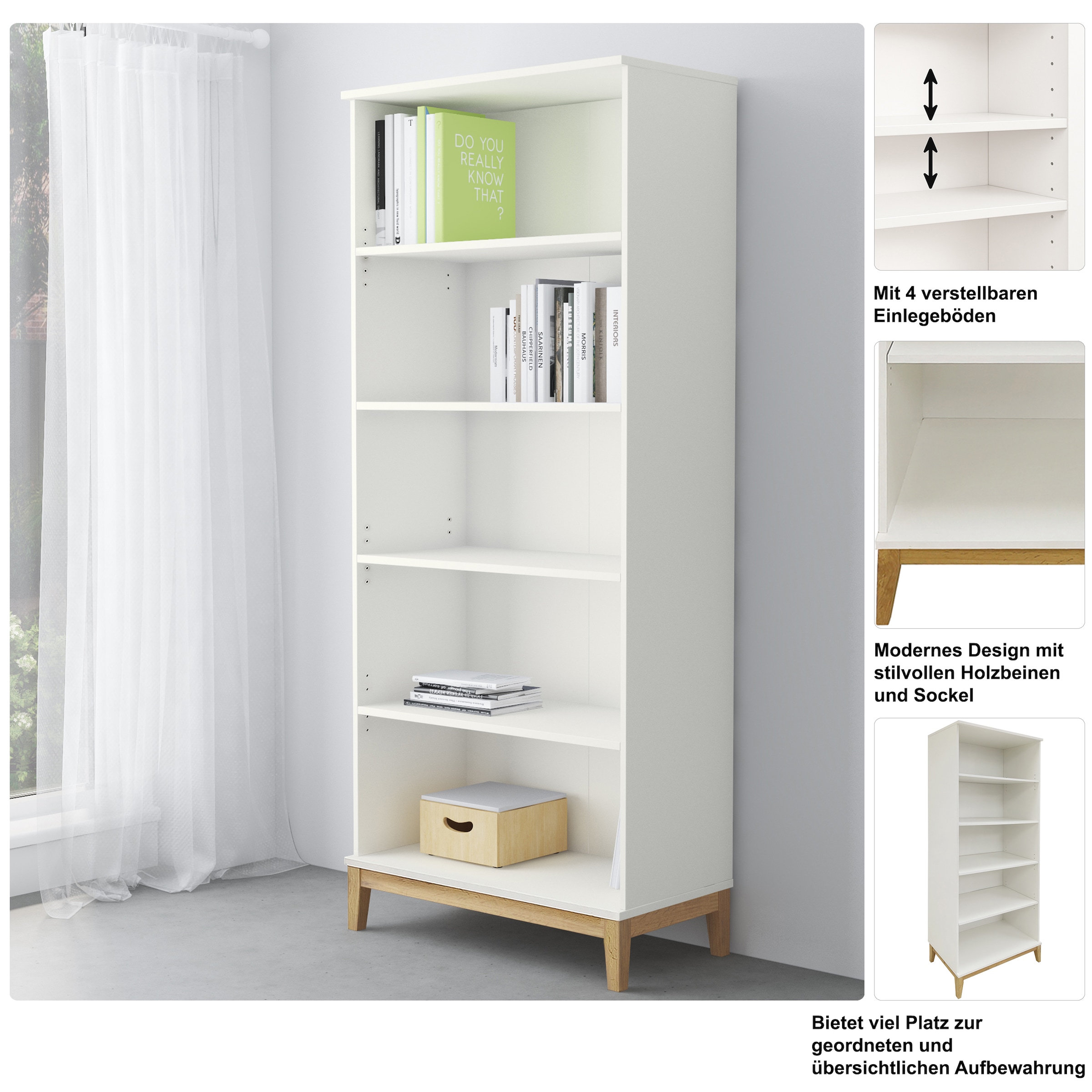 GOODproduct Bücherregal »Maryd« mit Untergestell in Holzoptik