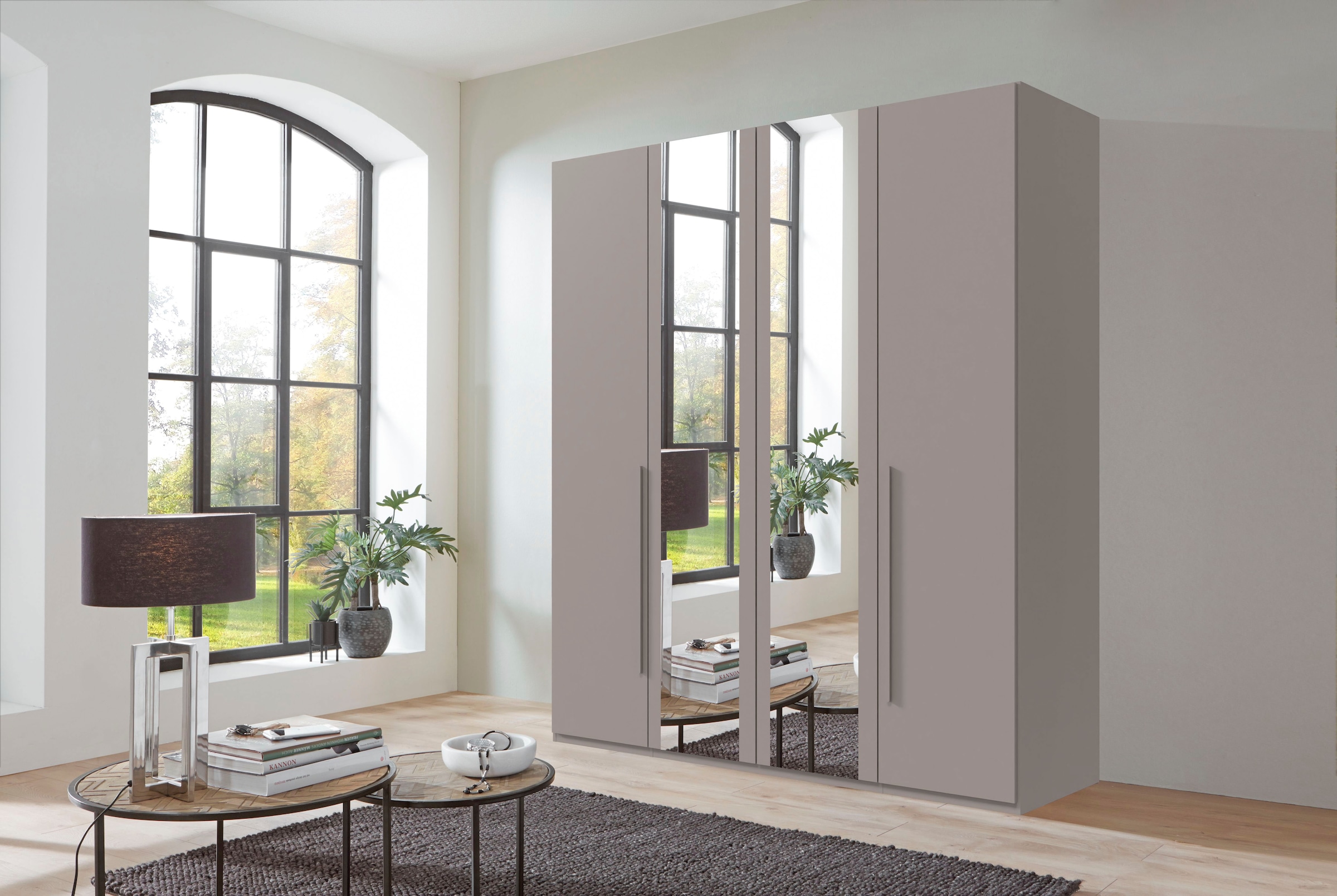 Wimex Drehtürenschrank »London in den Breiten 180cm, 225cm und 270cm erhältlich, inkl. Spiegel« Kleiderschrank wahlweise mit Basic- o. Premium-Ausstattung erhältlich