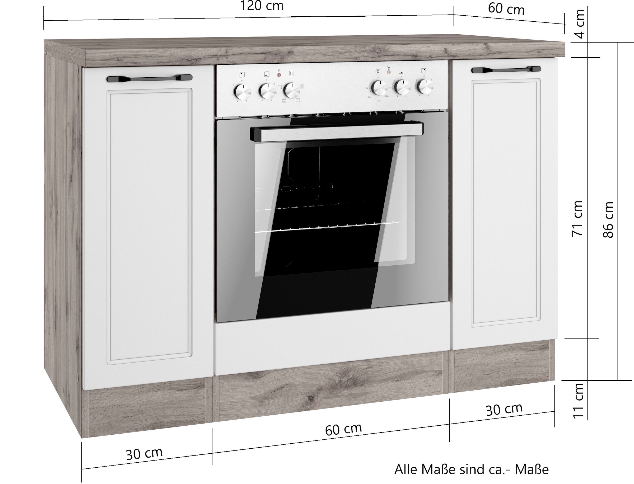 KOCHSTATION Armoire encastrée pour cuisinière »KS-Lana« largeur 120 cm