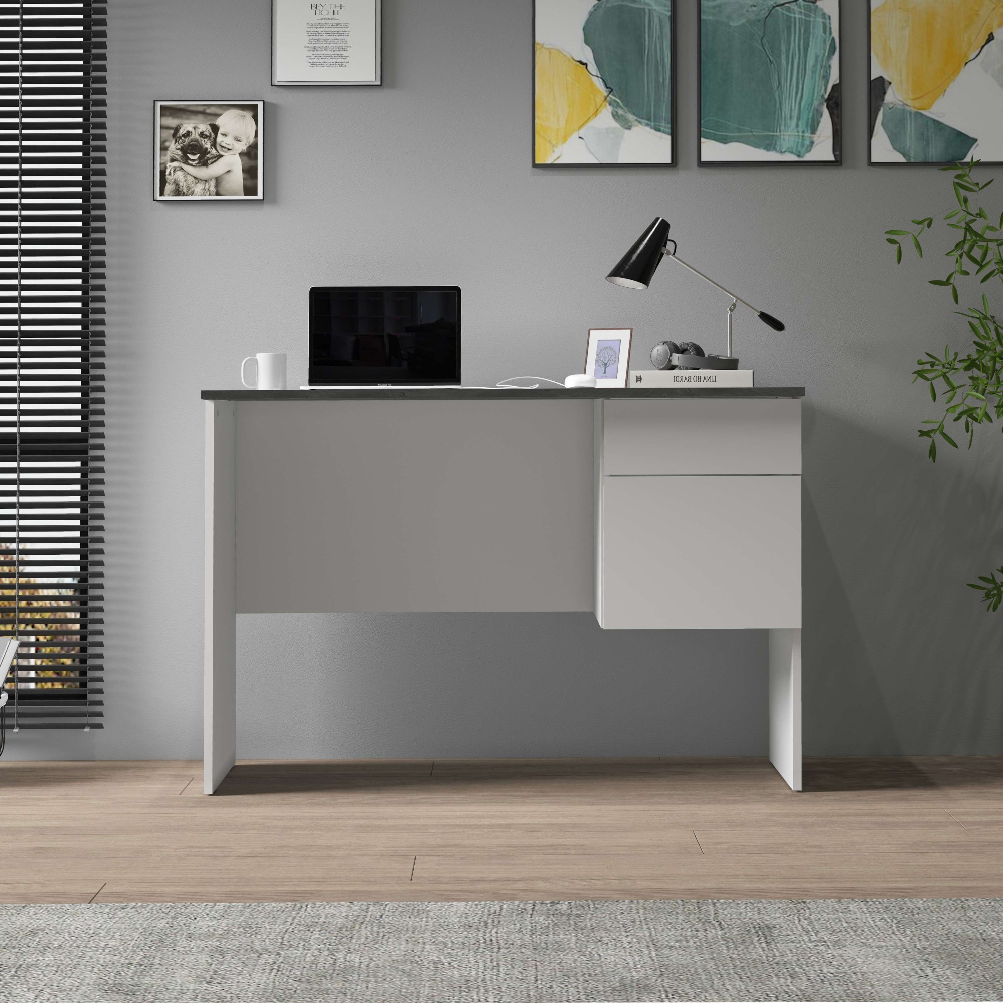 Home affaire Bureau »Sunrise, kleiner Computertisch, Bürotisch« mit 1 Tür & 1 Schublade, Tischplatte Breite 110 cm, Made in Italy