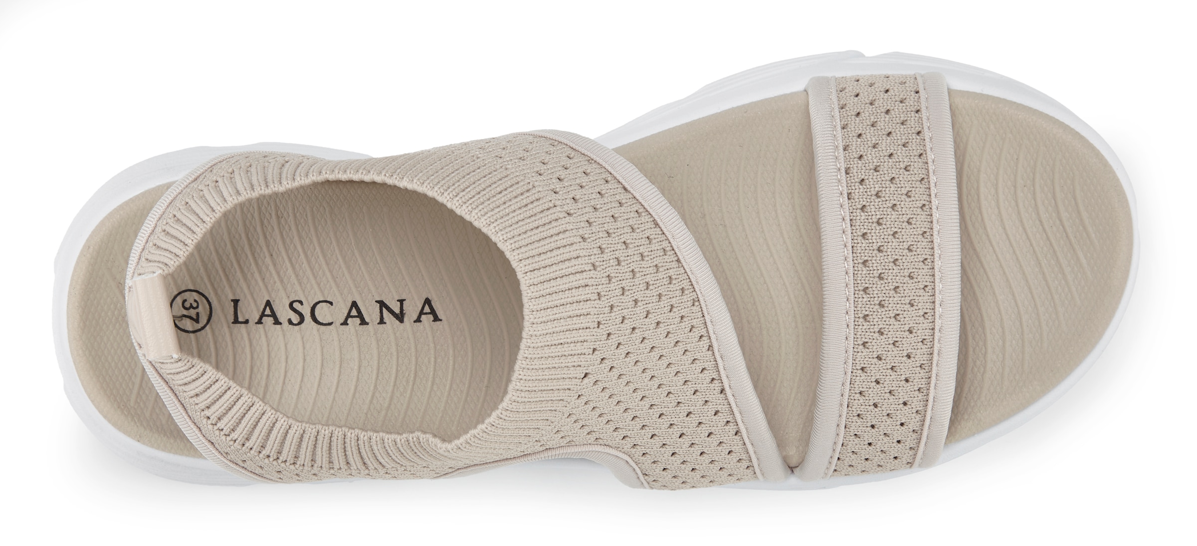 LASCANA Sandale »Sommerschuh«  sandalette, chaussure d'été en textile élastique particulièrement légère VEGAN