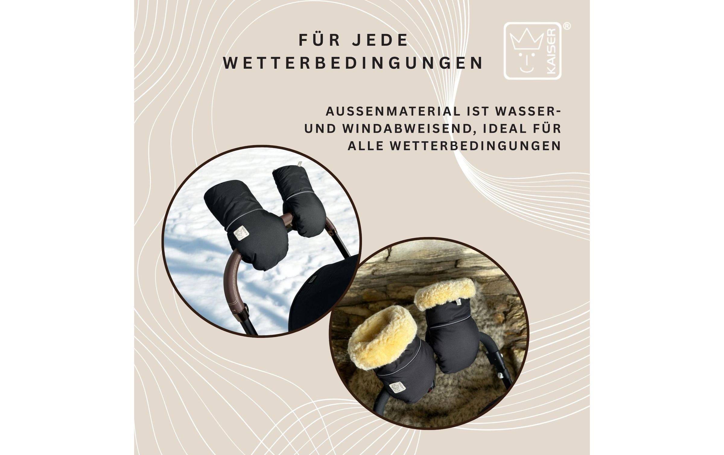 Kaiser Kinderwagen-Handwärmer »Handschuh Reflect Kiwa«