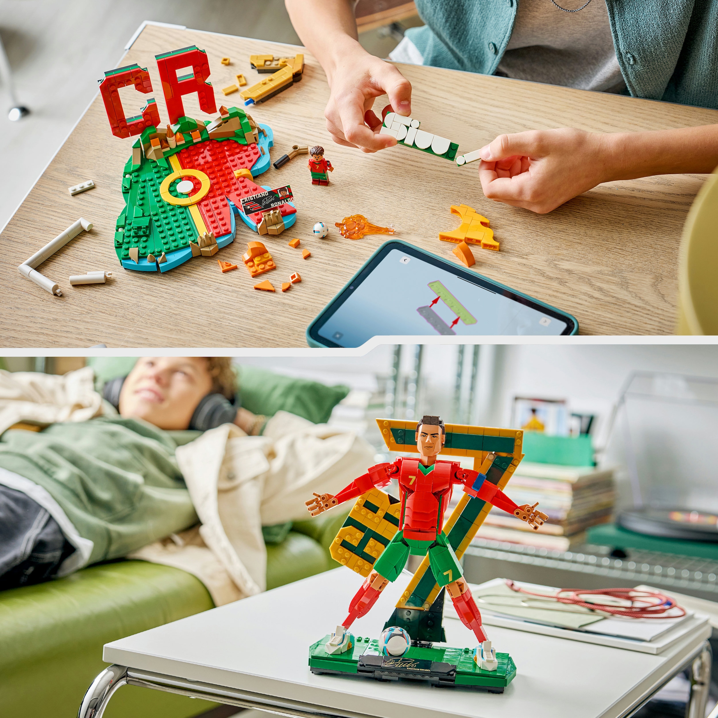 LEGO® Konstruktionsspielsteine »Cristiano Ronaldo – Fussballlegende (43016), LEGO Editions Football«
