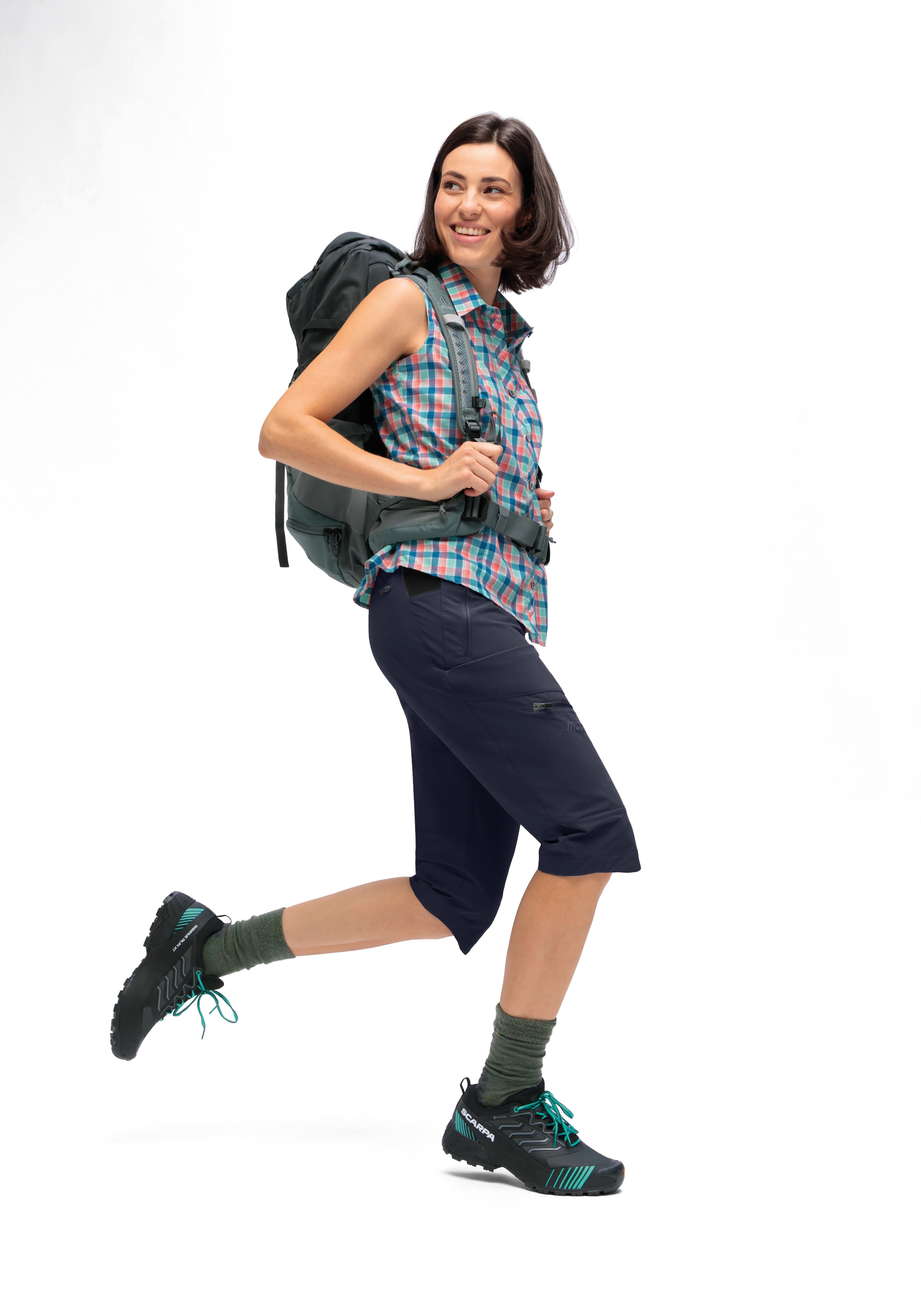 Maier Sports Outdoorhose »Inara slim Capri Vario«  Damen Wanderhose, elastische Funktionshose mit 4 Taschen, Slim Fit