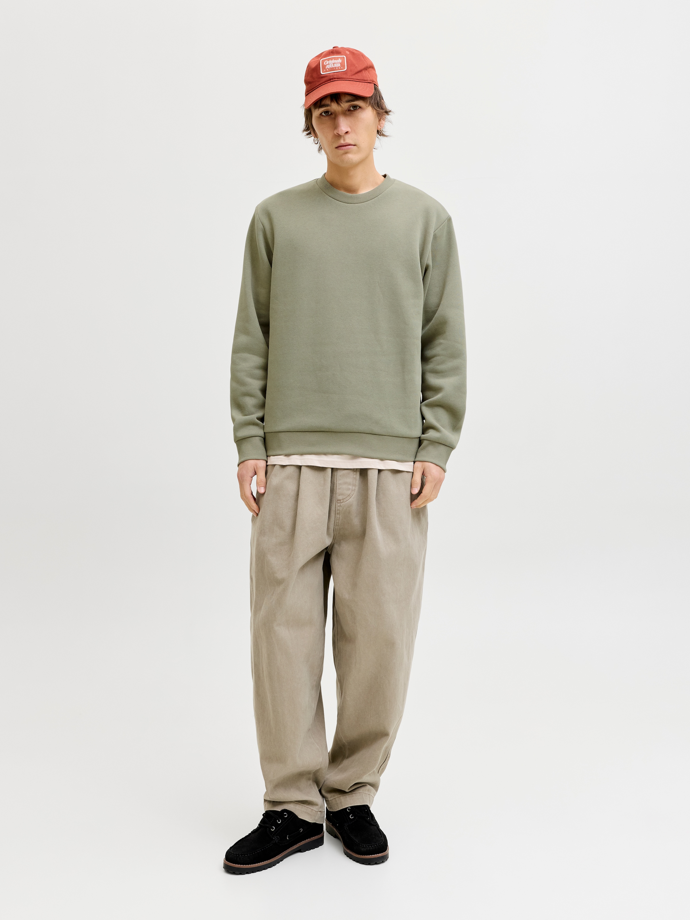 Jack & Jones Sweat-shirt »JJESOHO SWEAT CREW NECK NOOS«, mélange coton, coupe décontractée
