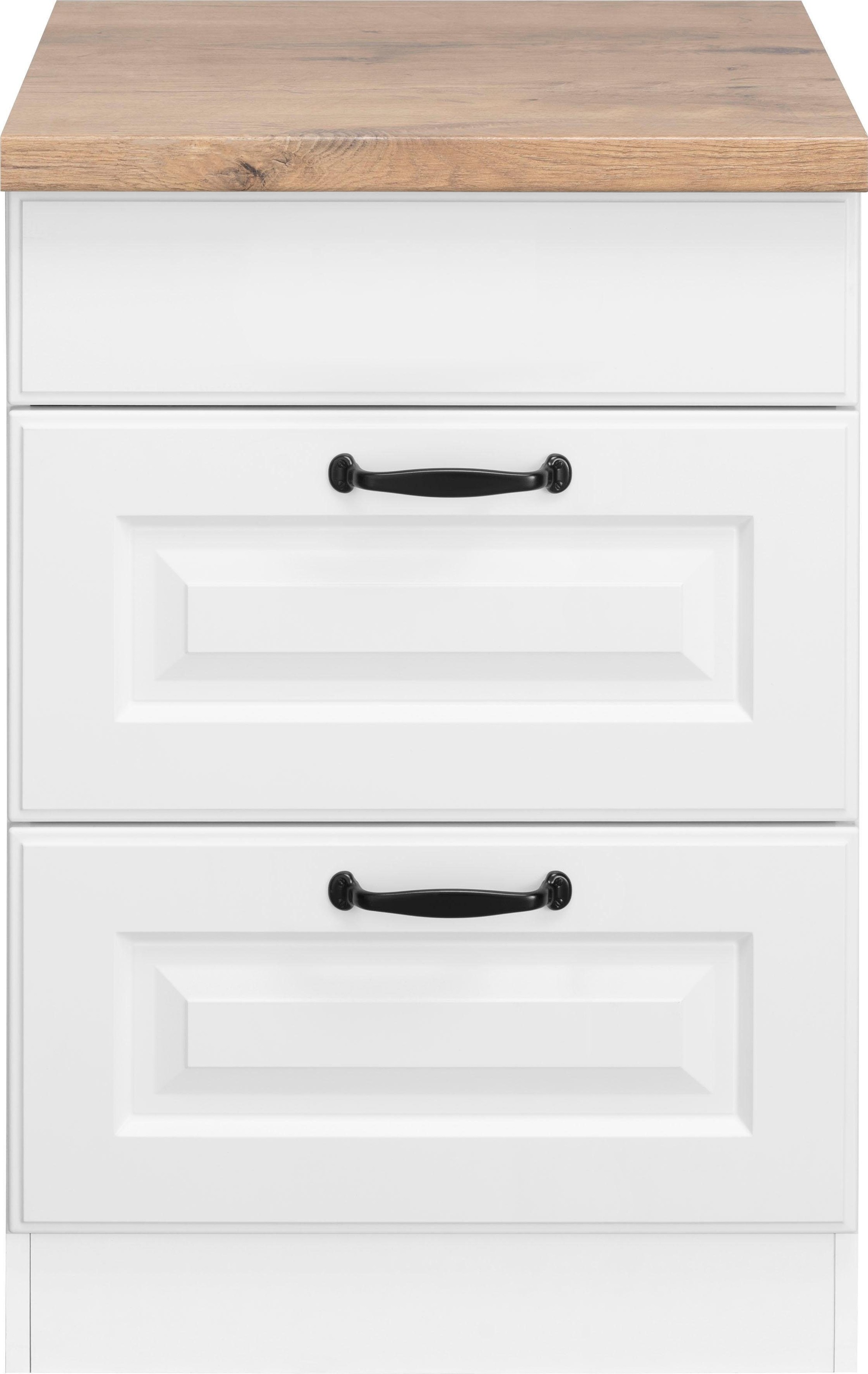 wiho Küchen Armoire d'encastrement pour table de cuisson »Erla, TOPSELLER« 60 cm breit mit Kassettenfront