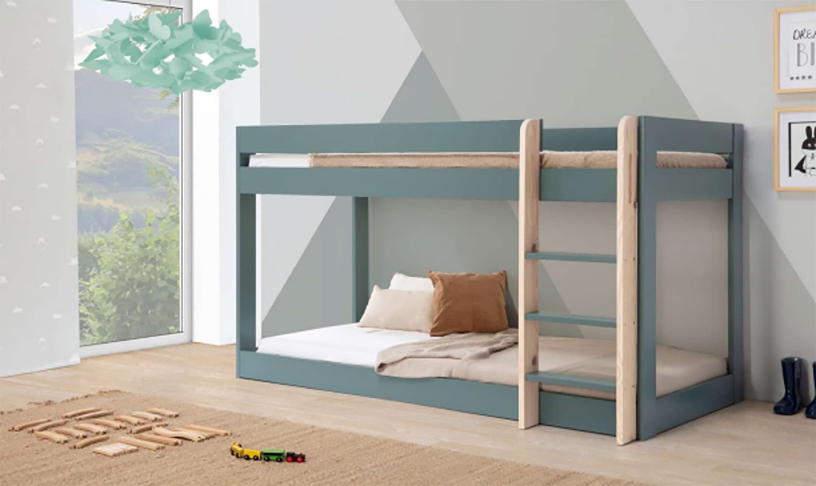 Begabino Bettgestell »Lauri Bett, Etagenbett, Hochbett« 2 Liegeflächen, mit Leiteraufstieg zum oberen Bett