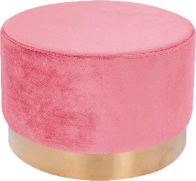 Kayoom Hocker »Nano 510, Hocker in stilvollem Design,weiche Schaumstoff-Sitzfläche« 1 Stk. tlg. Golz Akzente, mit pflegeleichtem Stoffbezug, grosse runde Form