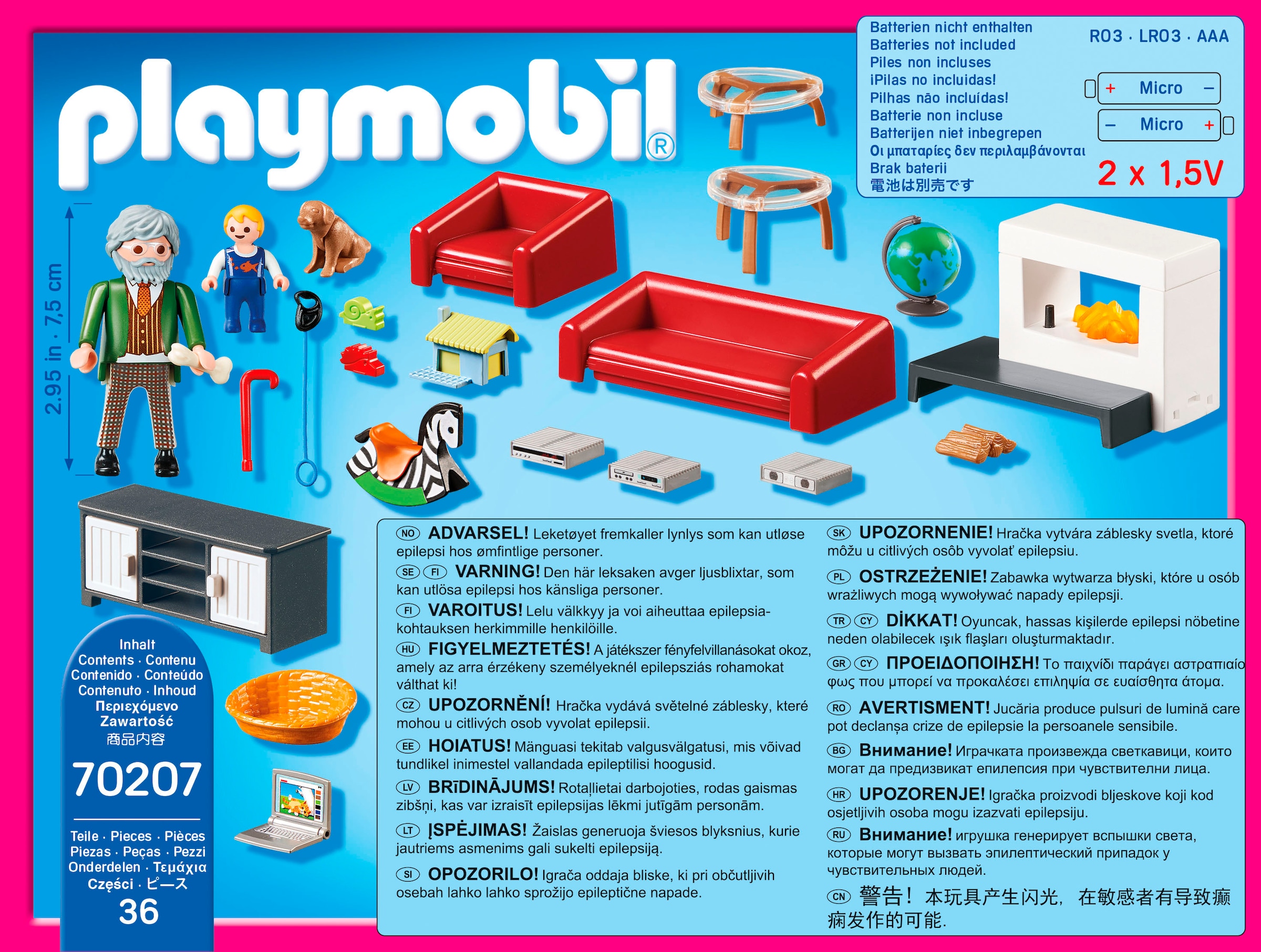 Playmobil® Jeu de construction »Gemütliches Wohnzimmer (70207), Dollhouse« Made in Germany