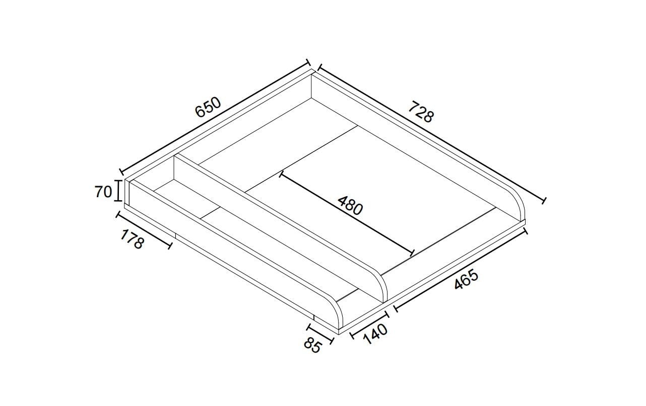 VCM Wickelauflage »Malira M 65 x 7 cm«
