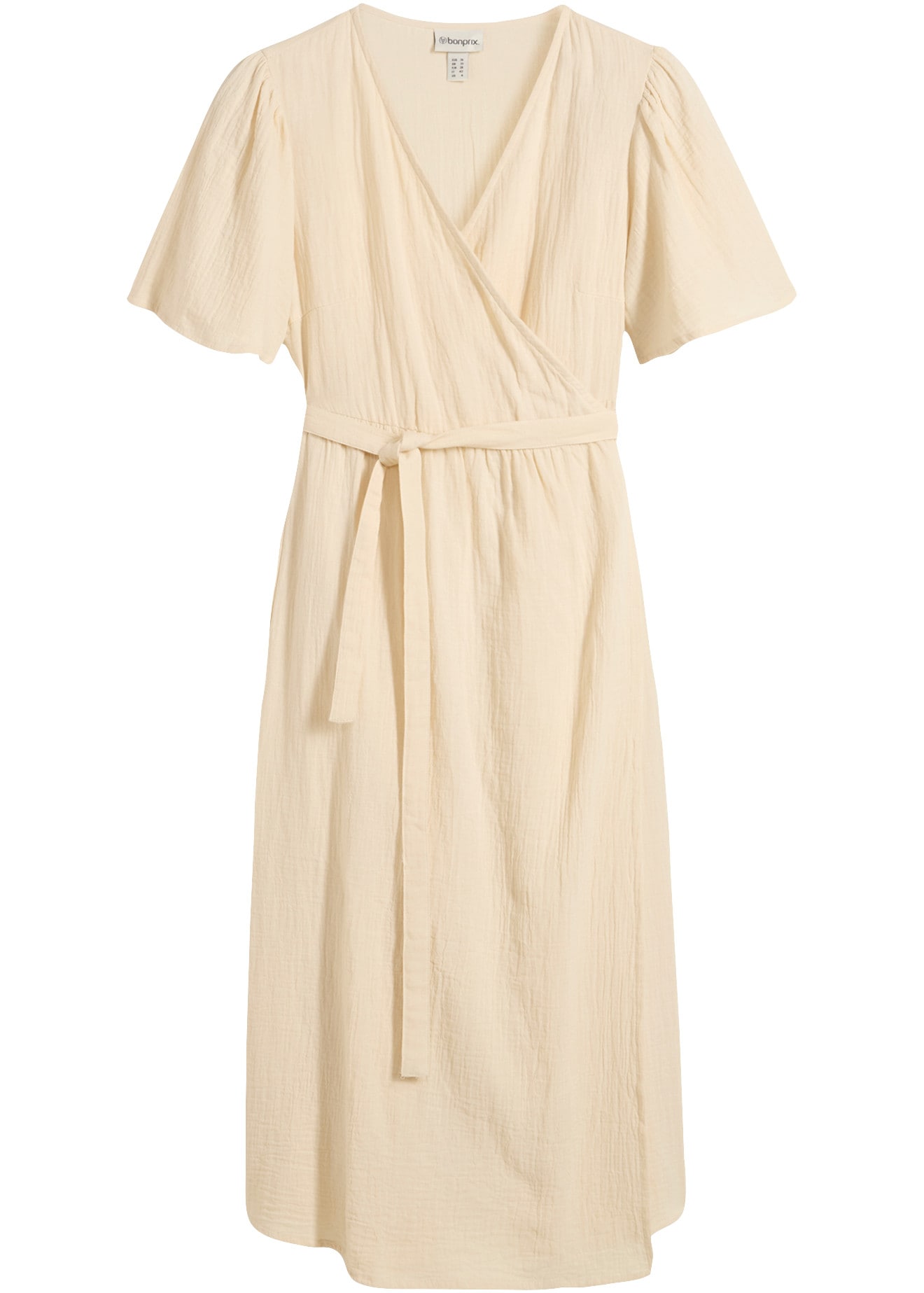 bonprix Robe de maternité en coton, coupe portefeuille avec décolleté en V, coupe trapèze
