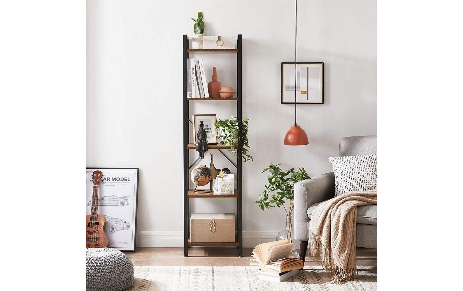 VASAGLE Étagère »40 x 30 x 146 cm, Braun/Schwarz«