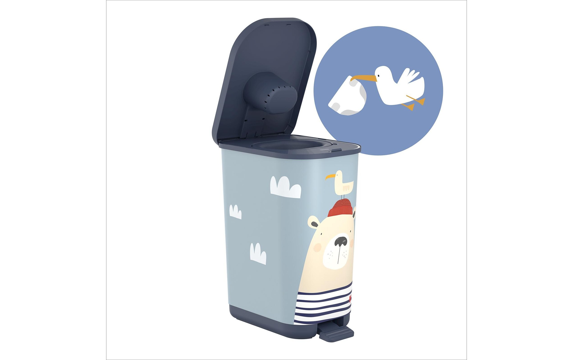 Rotho Babydesign Windeleimer »Yuma Bär Ahoi 35 l«