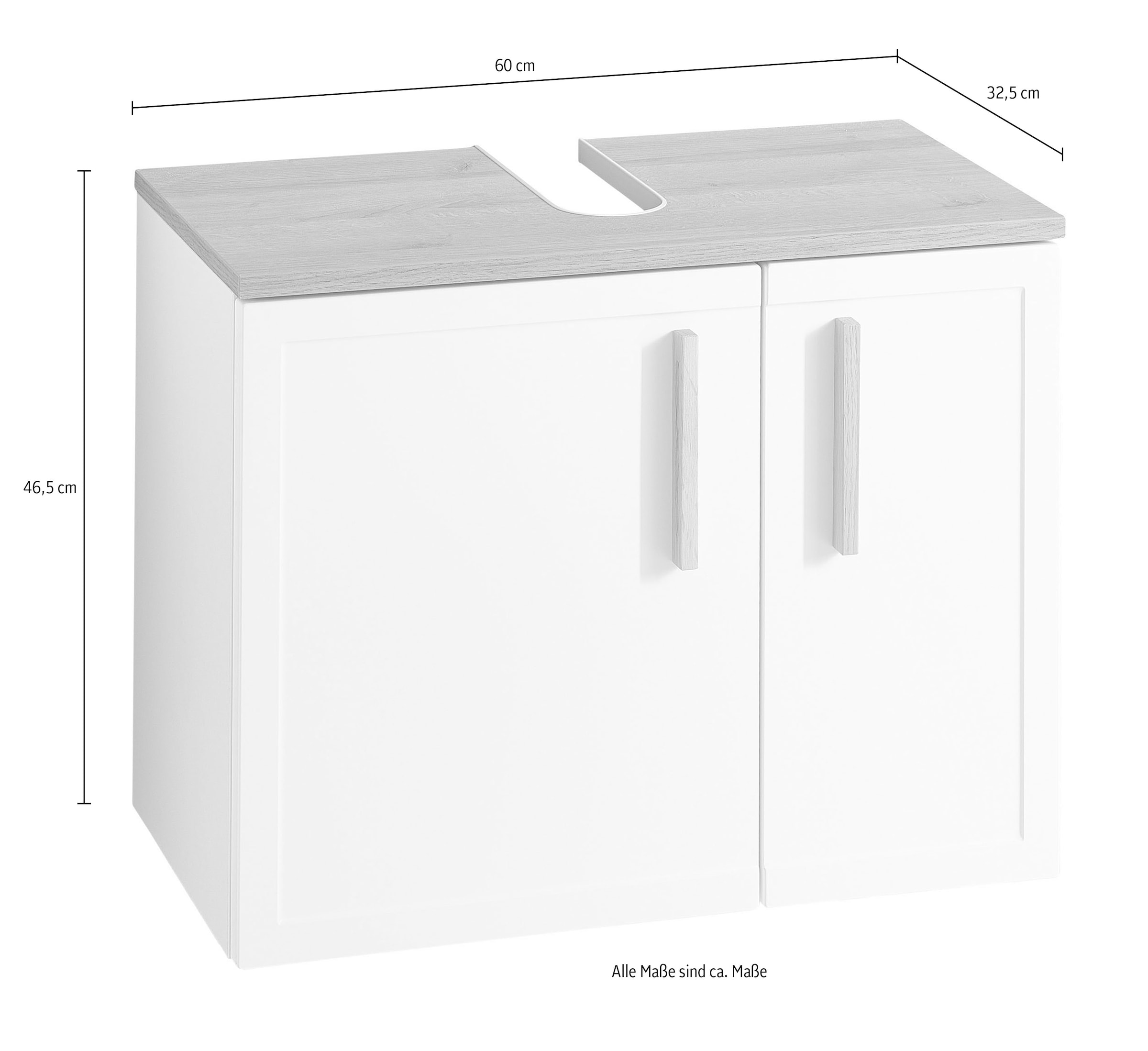 Saphir Armoire sous lavabo »mit Soft-Close und Siphonausschnitt«