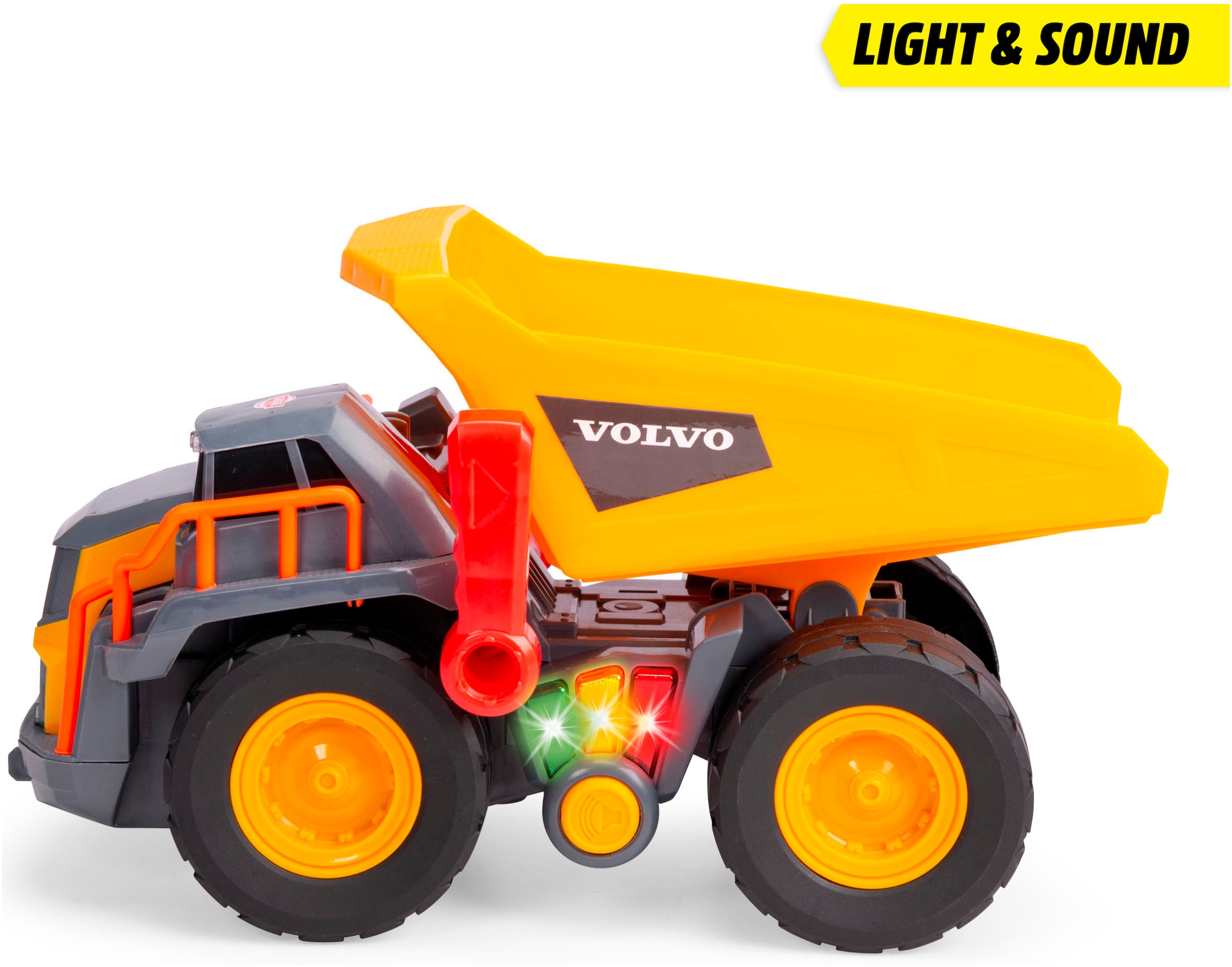 Dickie Toys Camion jouet »Volvo Power Dump Truck« mit Licht und Sound