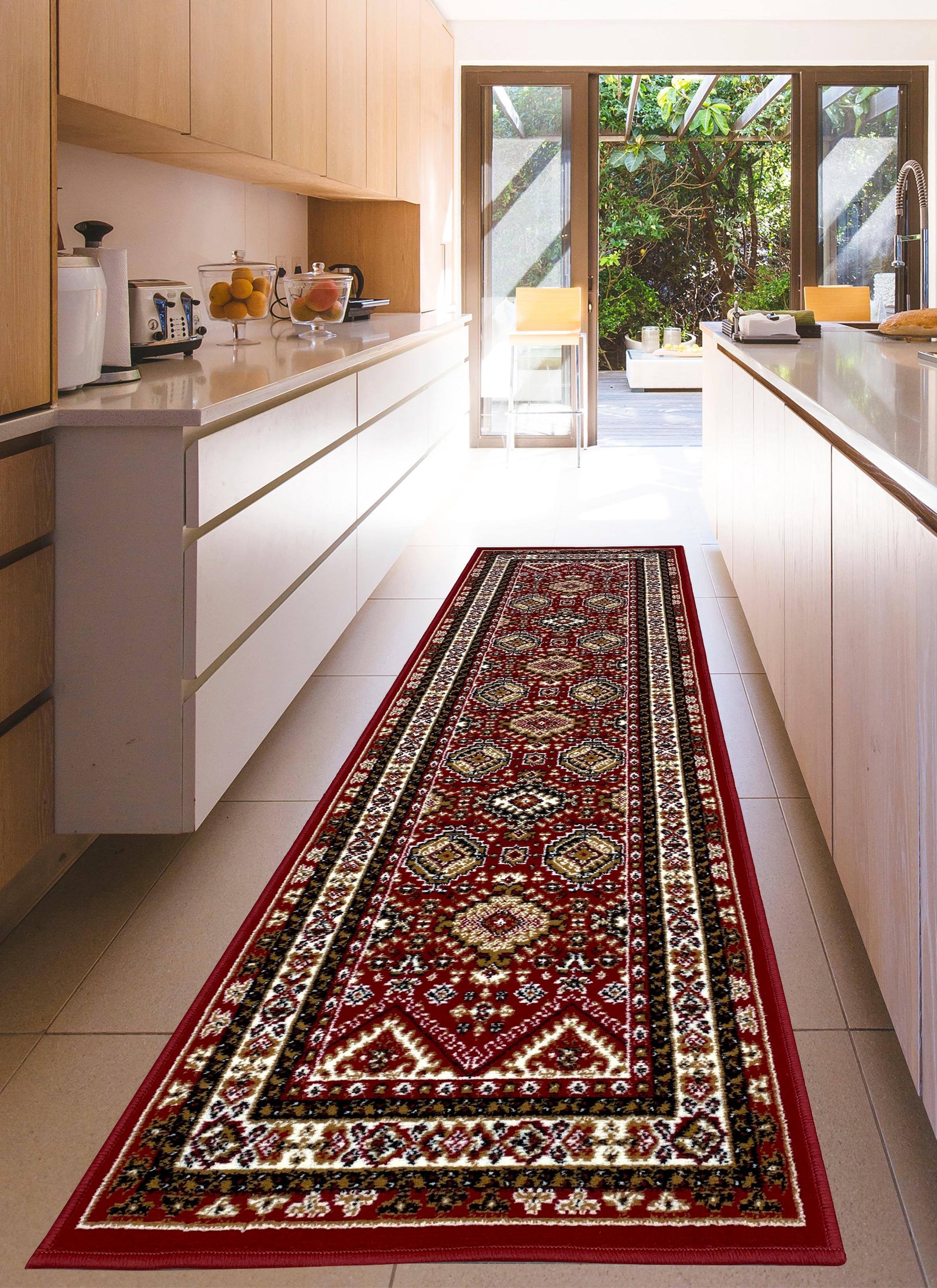 my home Läufer »Diantha« rechteckig 7 mm Höhe Orient-Optik, mit Bordüre, Läufer, Brücke, Kurzflor, elegant