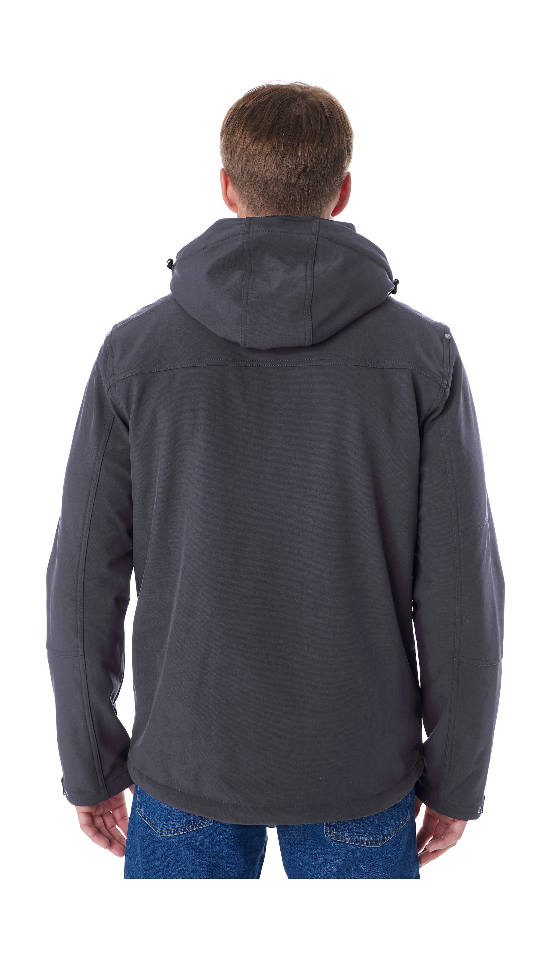 Killtec Softshelljacke »Herren Softshelljacke« Wasserabweisende Softshelljacke mit Fleece, abnehmbarer Kapuze