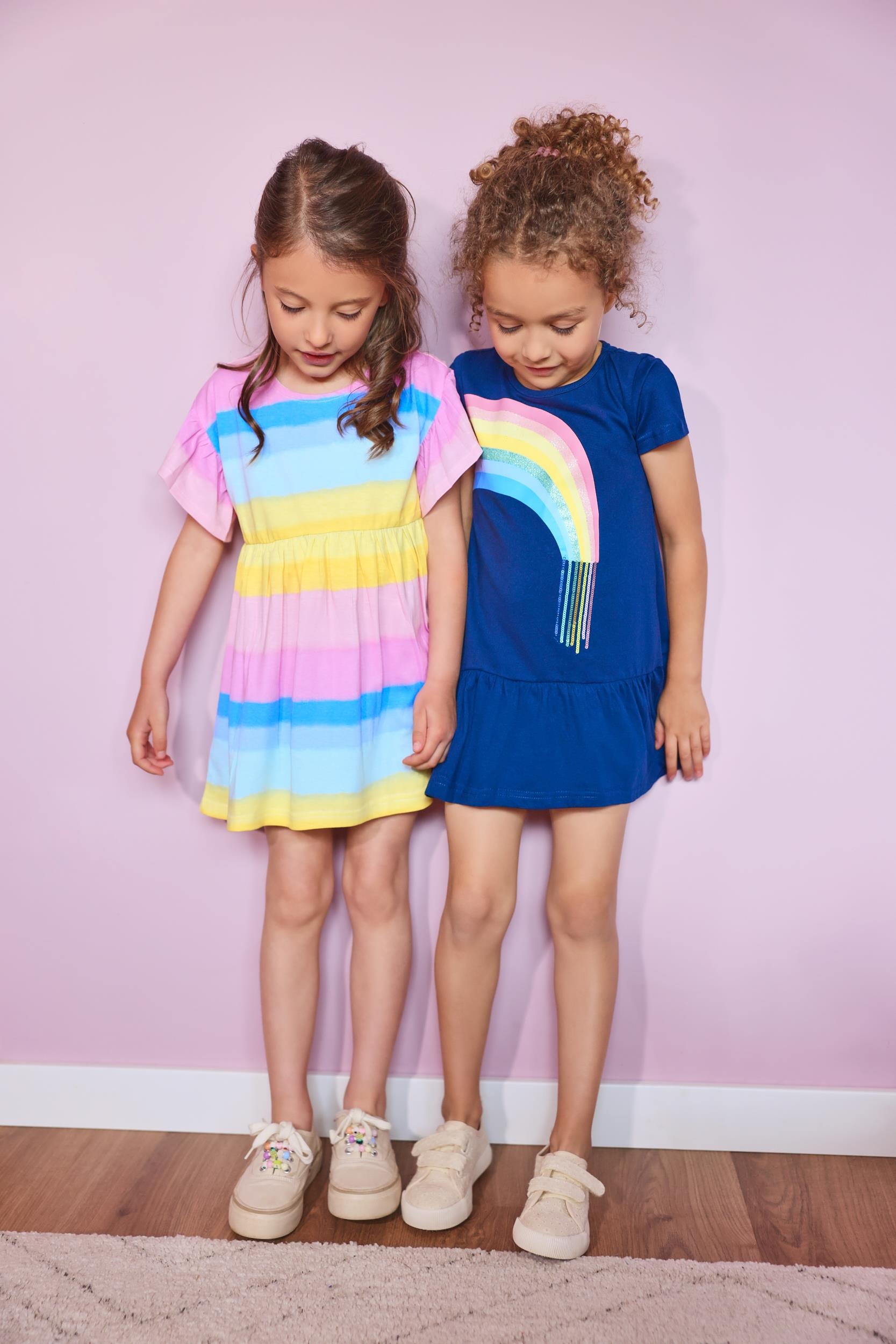 Blue Seven Jerseykleid 1 tlg. tlg. mit grossem Frontmotiv  mit Pailletten