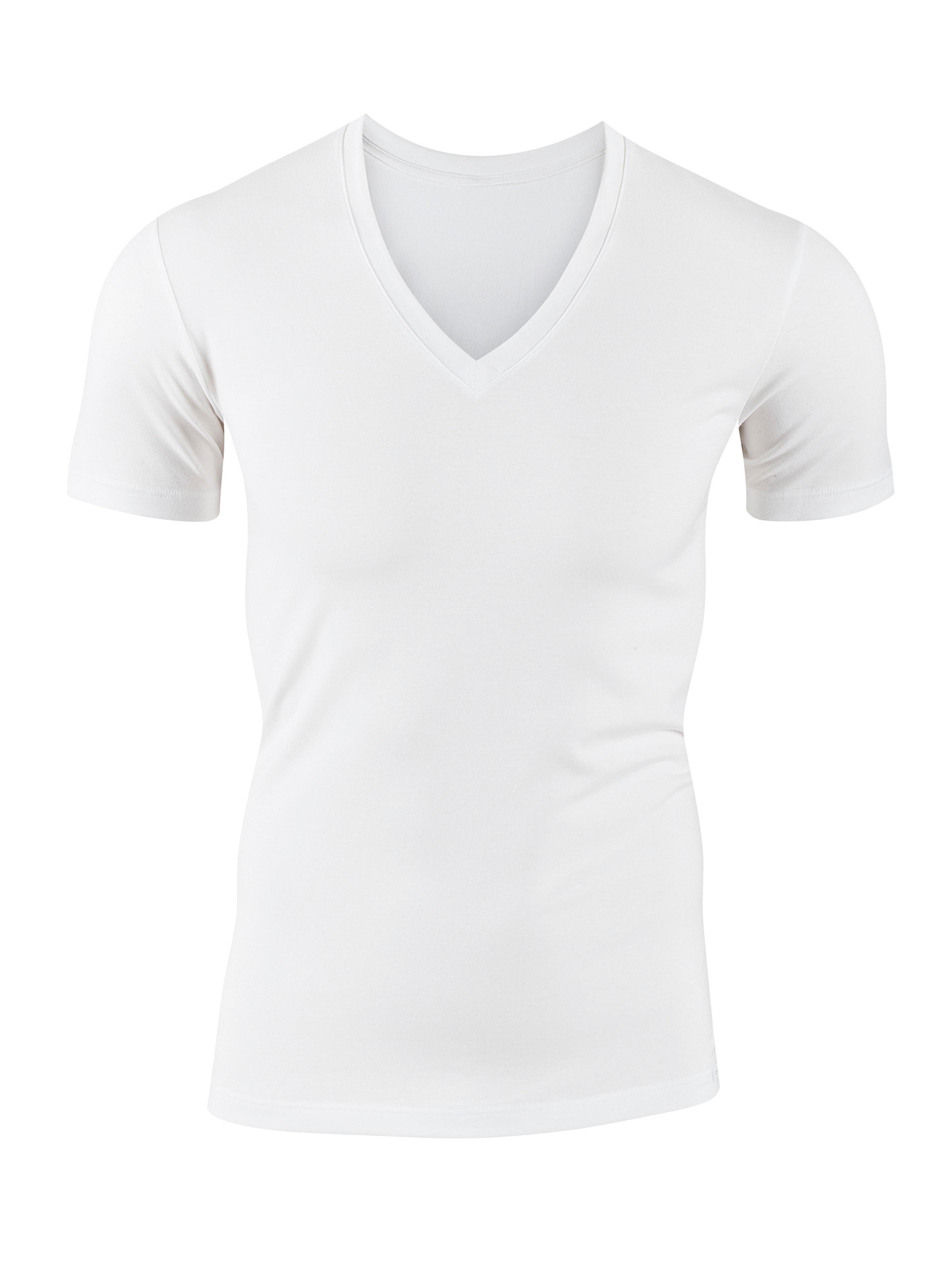 CALIDA V-Shirt »Evolution« mit tiefem V-Ausschnitt, Interlock-Qualität, Kurzarm, elastisch