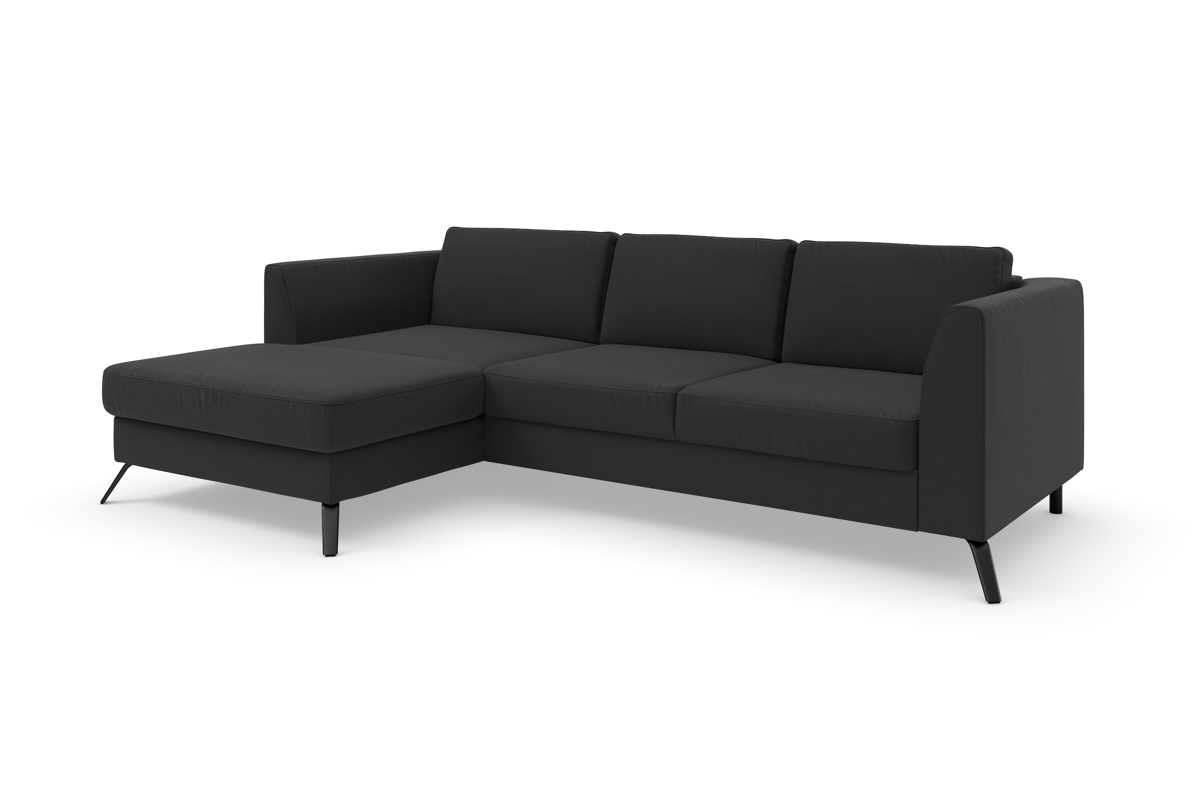 sit&more Ecksofa »Olsen L-Form« inklusive Sitztiefenverstellung, wahlweise mit Bettfunktion, 15cm hoch