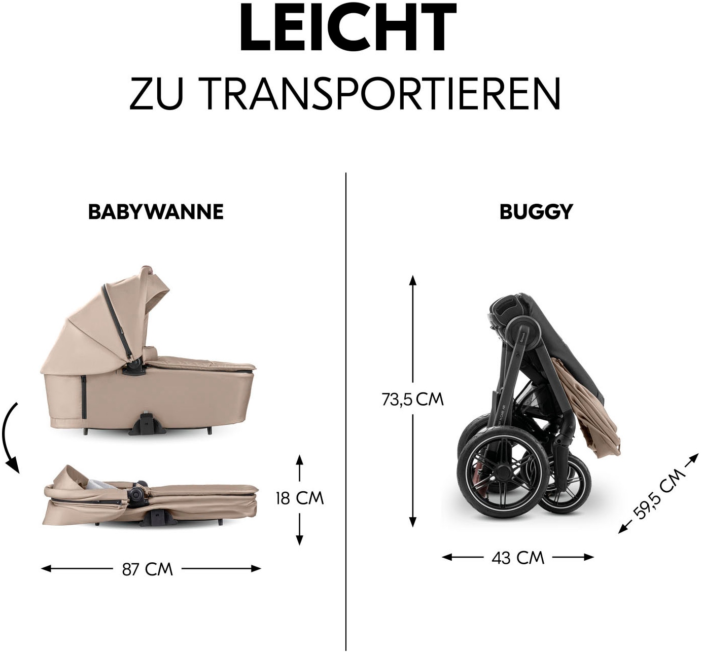 Hauck Kombi-Kinderwagen »Comfort N Care Air« 22 kg Belastbarkeit bis 22 kg