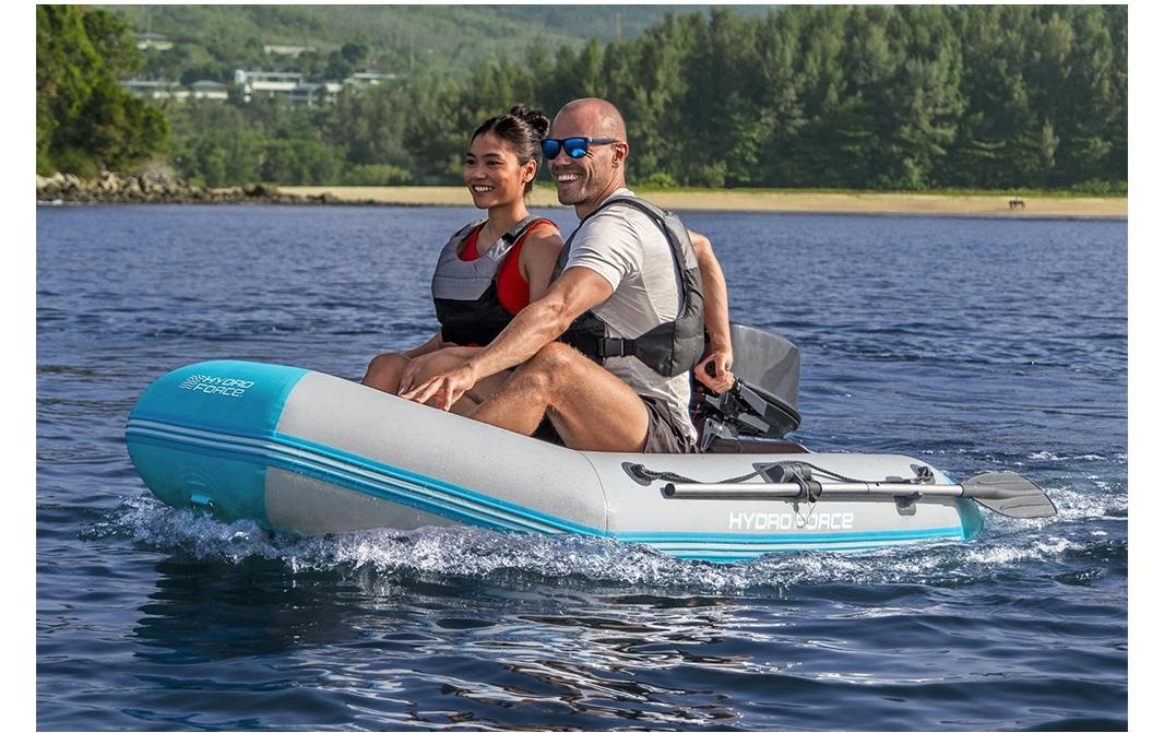Bestway Bateau pneumatique »Corinth Elite Sport Boat Set, 230 x 130 x 33 cm« Aufblasbares Sportboot für 2 Personen mit Motorhalterung