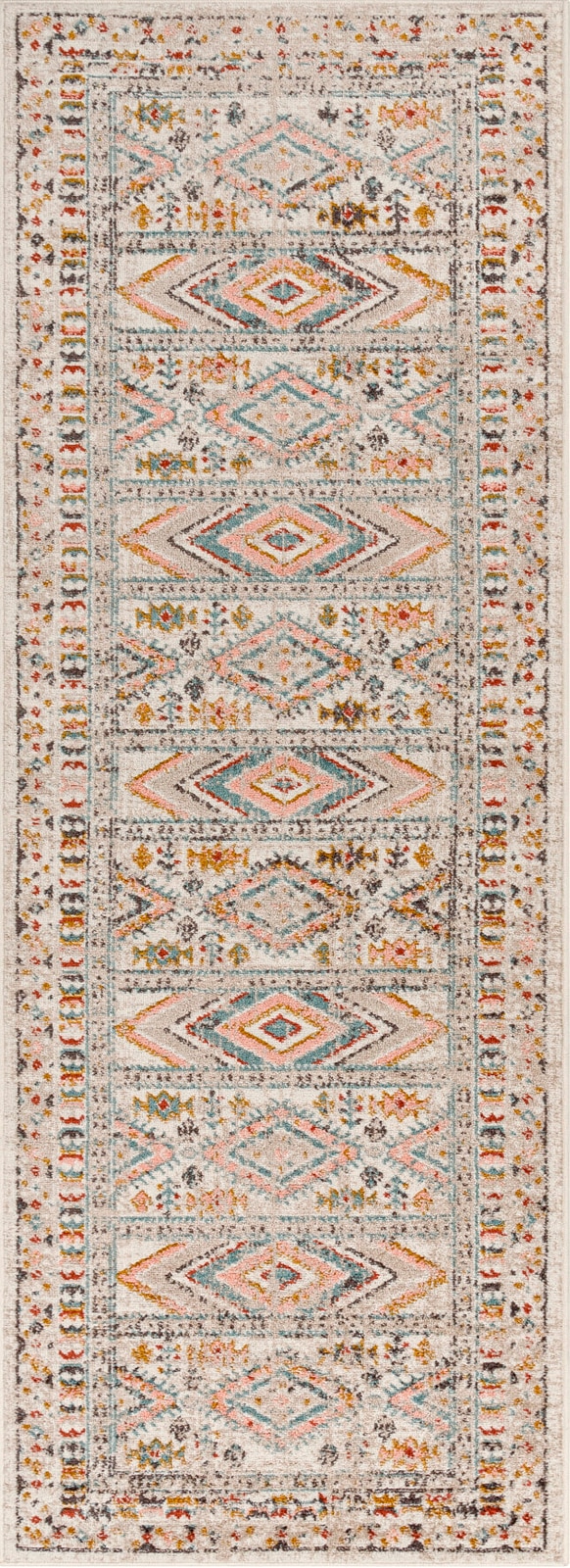 Livabliss Teppich »JAIPUR« rechteckig 13 mm Höhe Skandinavischer Teppich, Kurzflor Boho-Wohnzimmerteppich, Läufer