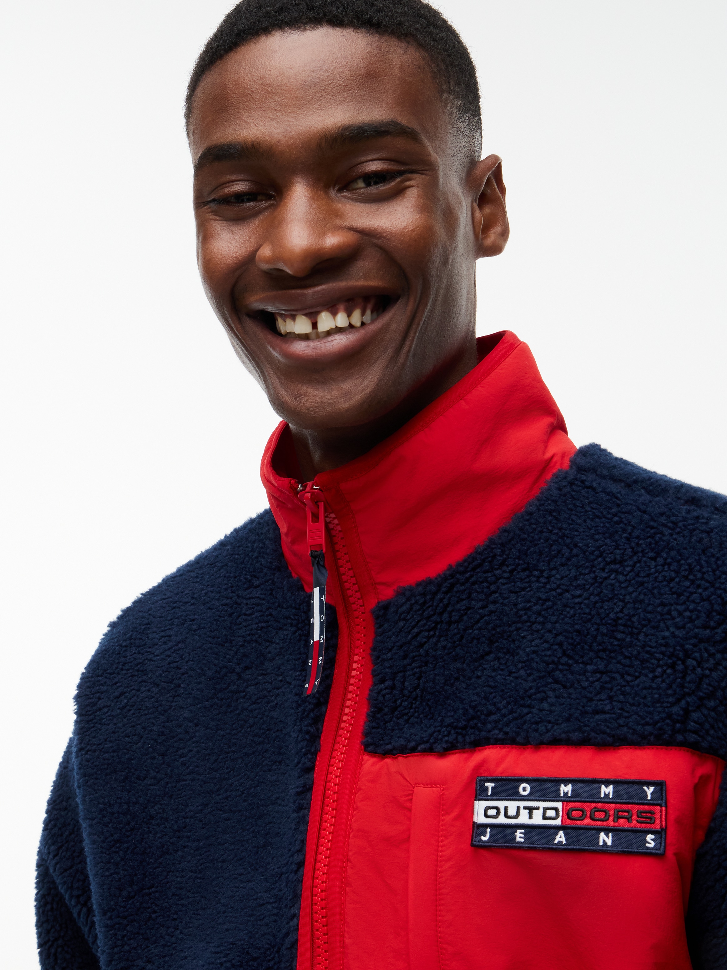 Tommy Jeans Veste polaire »TJM OUTDOORS FLEECE ZIP« polaire teddy, avec color block