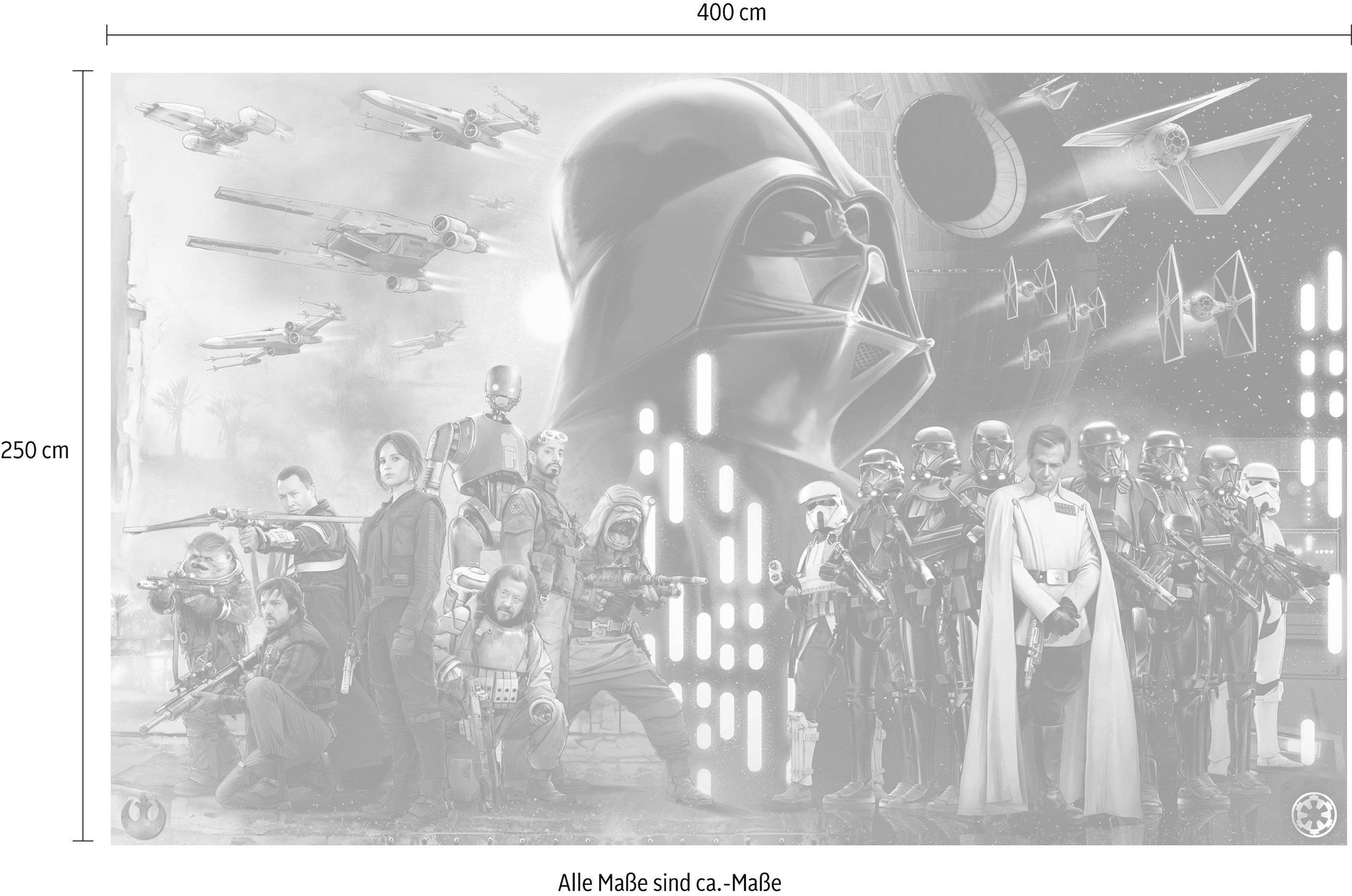Komar Vliestapete »Digitaldruck Vlies -  Star Wars Collage - Grösse 400 x 250 cm« bedruckt glatt Kinderzimmer