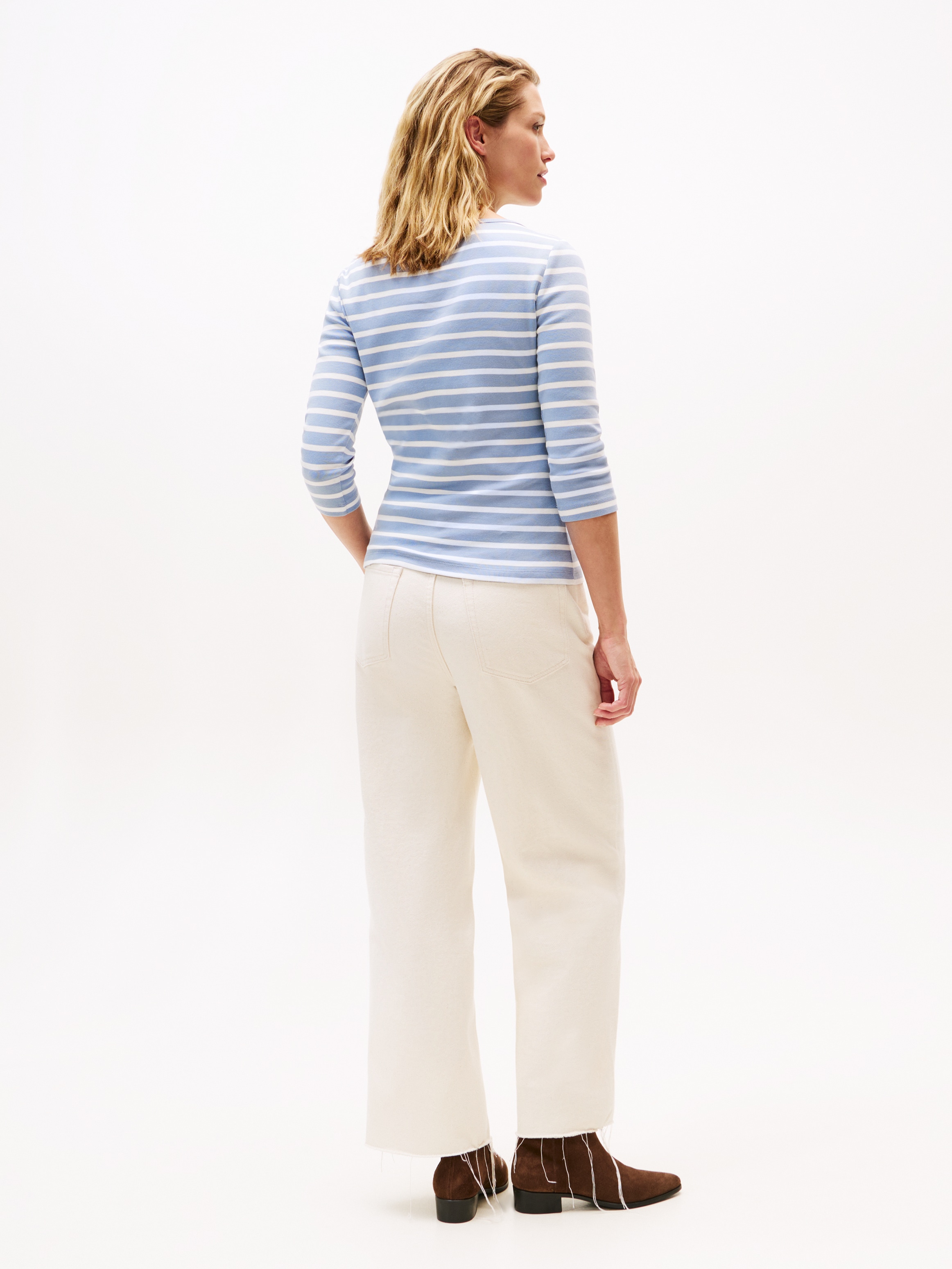 Tommy Hilfiger 3/4-Arm-Shirt »NEW CODY SLIM BOAT-NK 3/4SLV mit U-Boot und Streifen« gestreift, casual, slim fit, Baumwolle, U-Boot-Ausschnitt