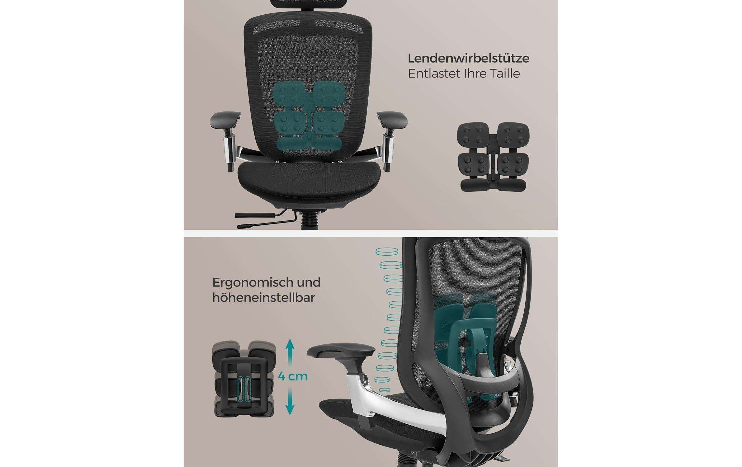 SONGMICS Bürostuhl »mit Armlehnen und Fusskreuz« ()