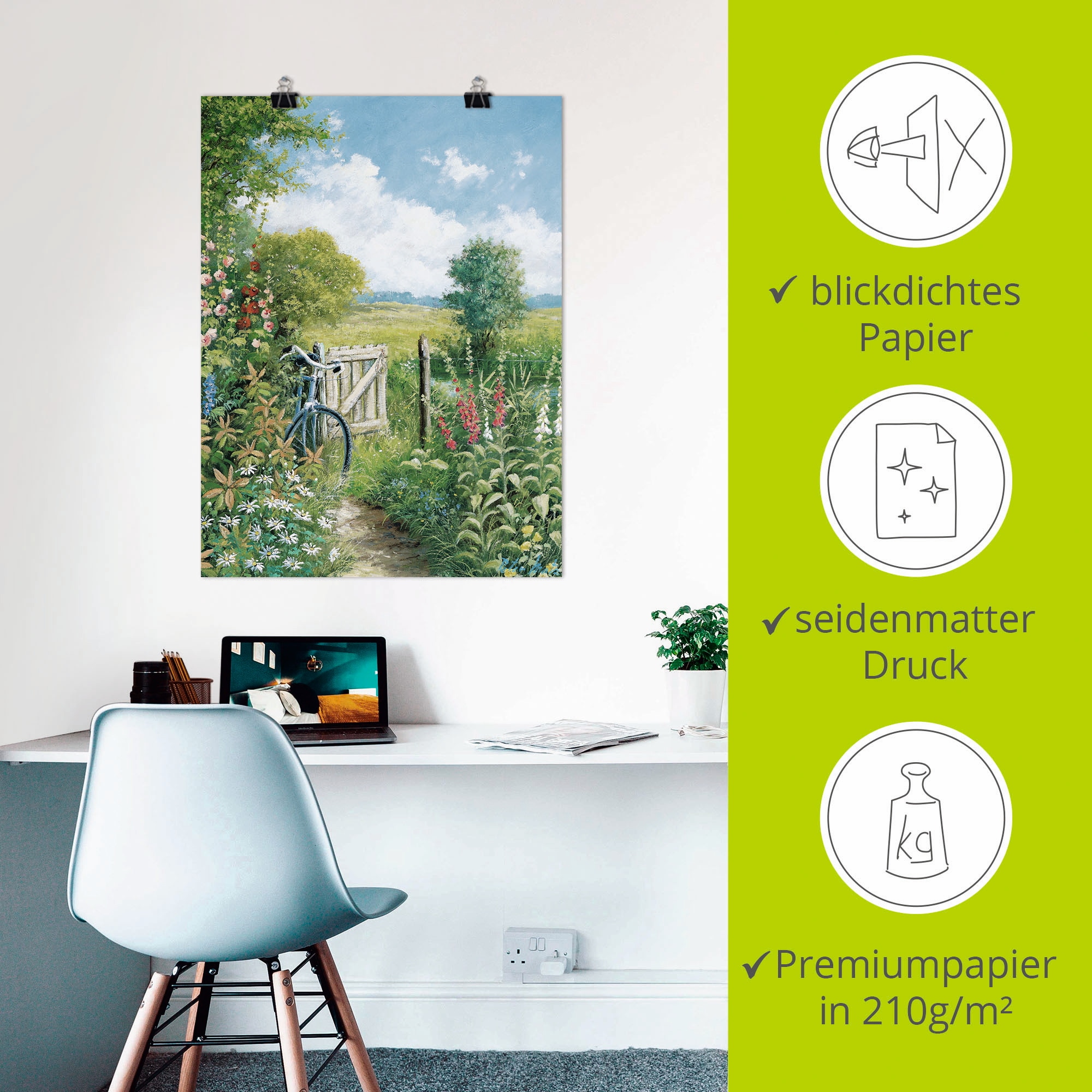 Artland Wandbild »Endloses Ziel« Garten 1 Stk. tlg. als Leinwandbild, Poster in verschied. Grössen