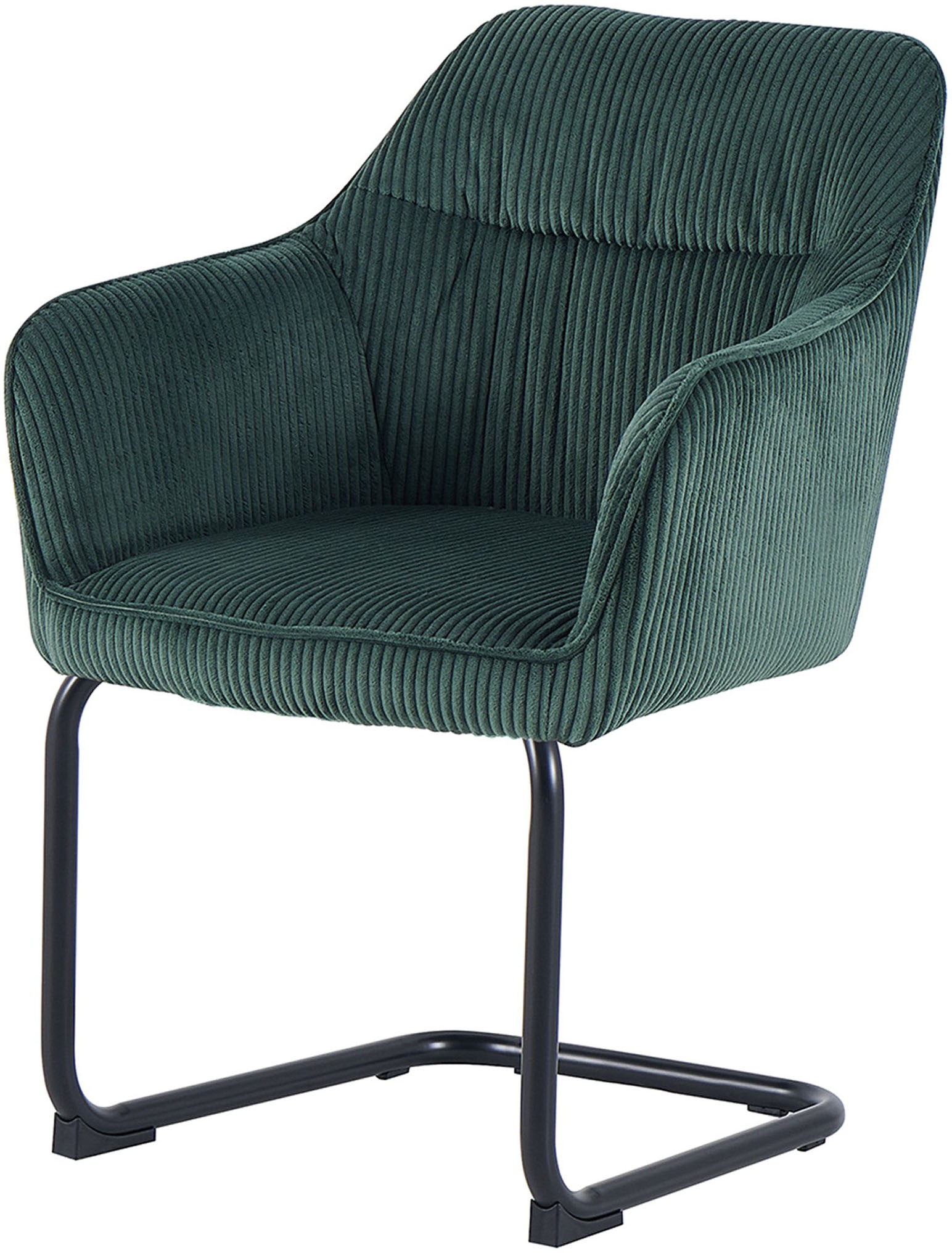 byLIVING Chaise cantilever »ELBA« (Ensemble) 2 cuisvelours côtelé épais, 110 kg, fonction de retour pivotant à 180°, piètement à bascule