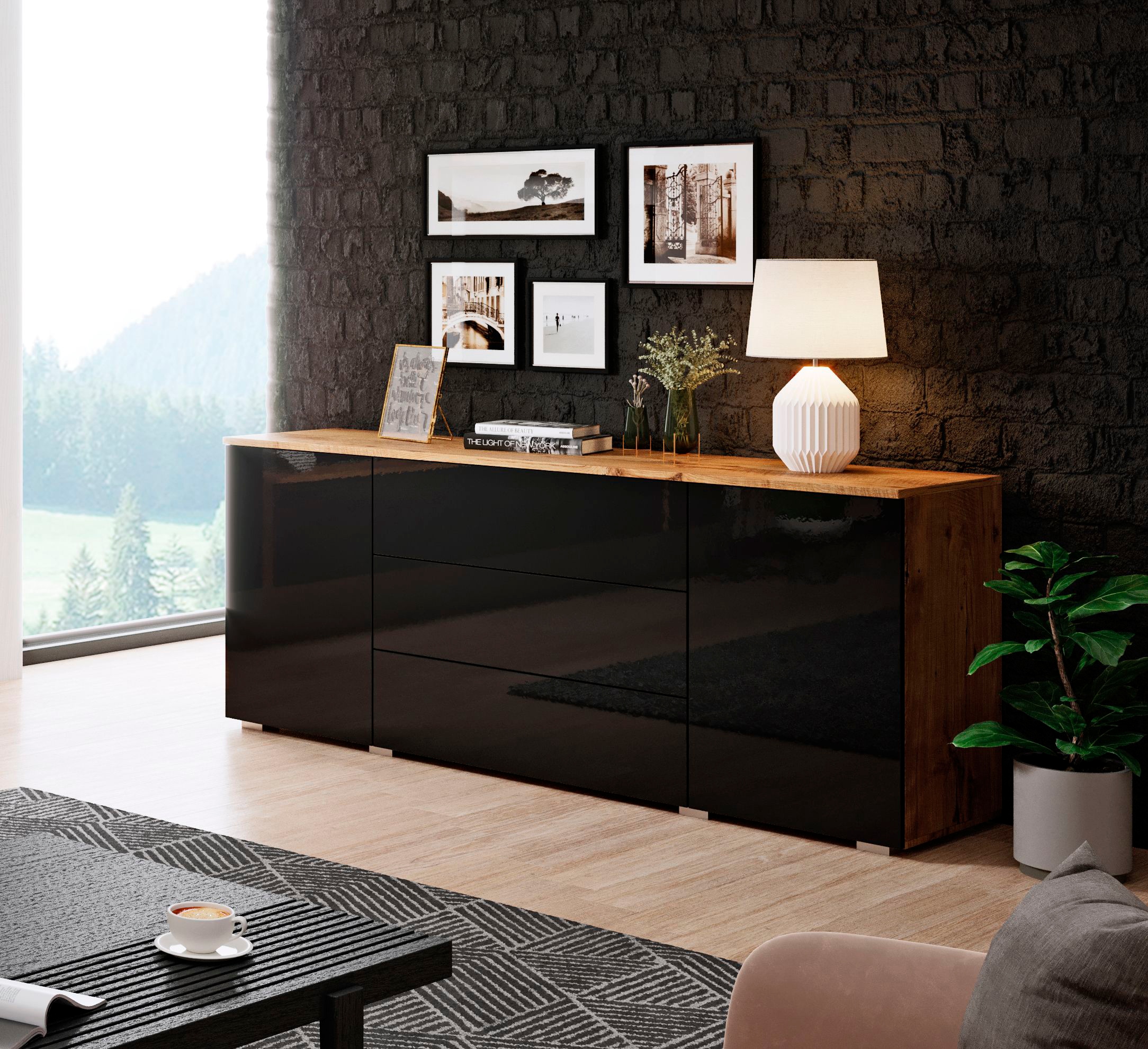 GOODproduct Sideboard »PARIS« 1 Stk. tlg. Moderne 150cm breite grifflose Kommode, vielseitig einsetzbar