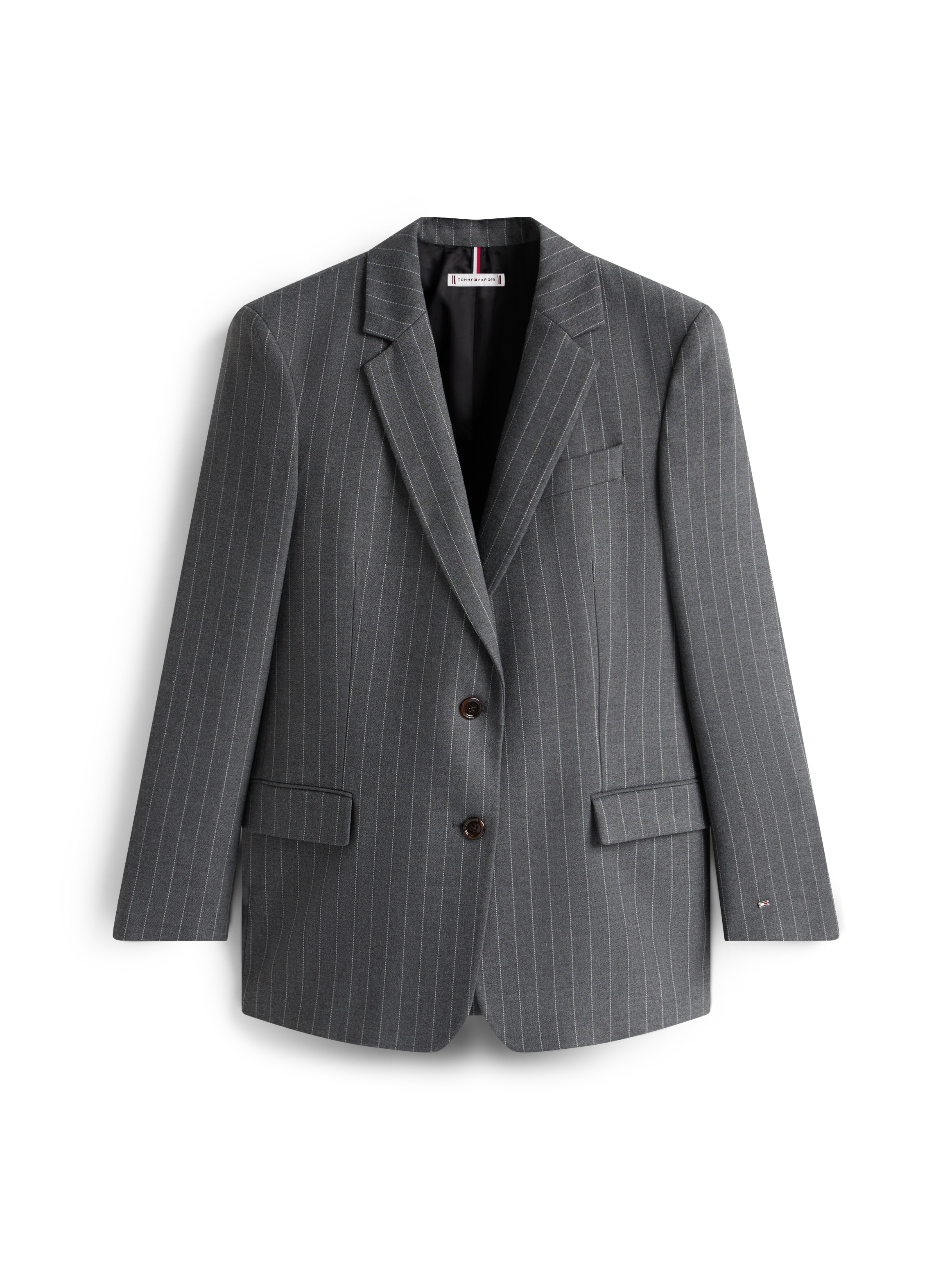 Tommy Hilfiger Blazer long »PINSTRIPE RELAXED BLAZER« mit Nadelstreifen