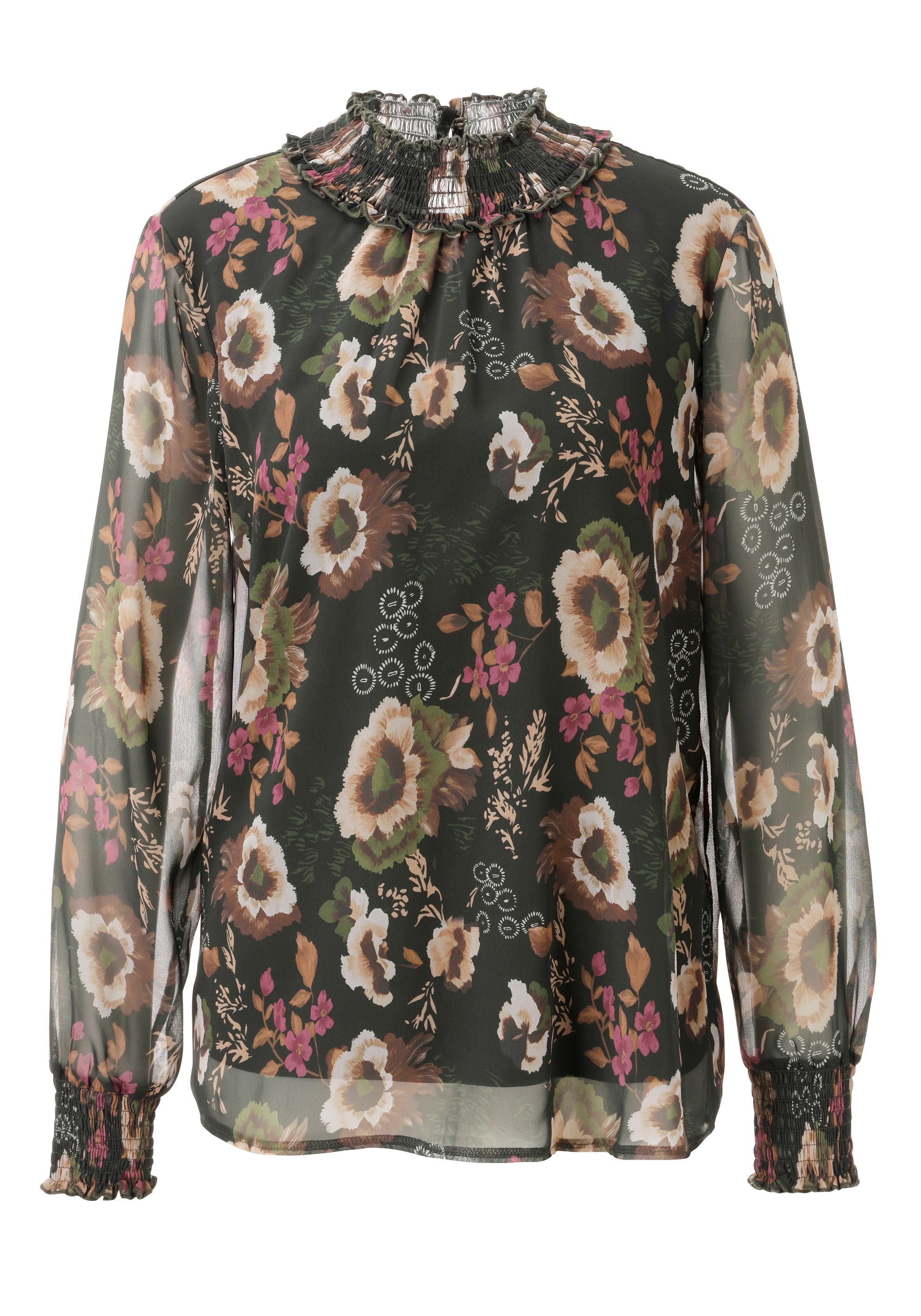 Aniston CASUAL Schlupfbluse mit fantasievollem Blumendruck - NEUE KOLLEKTION