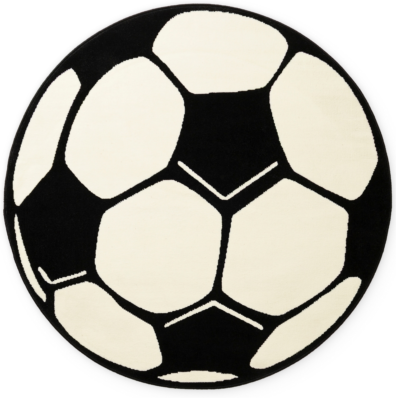 HANSE Home Kinderteppich »Fussball« rund 10 mm Höhe Kinder-Teppich, Rutschfest, Kurzflor, Fussball, Kinderzimmer, Spiel
