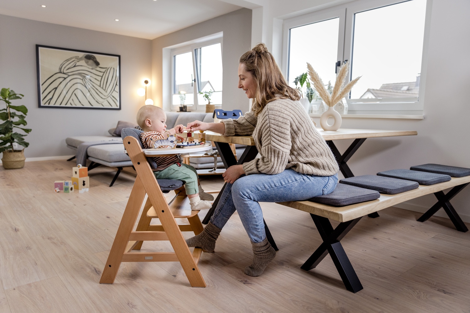 Hauck Hochstuhltablett »Alpha Play Tray, White« aus recyceltem Material